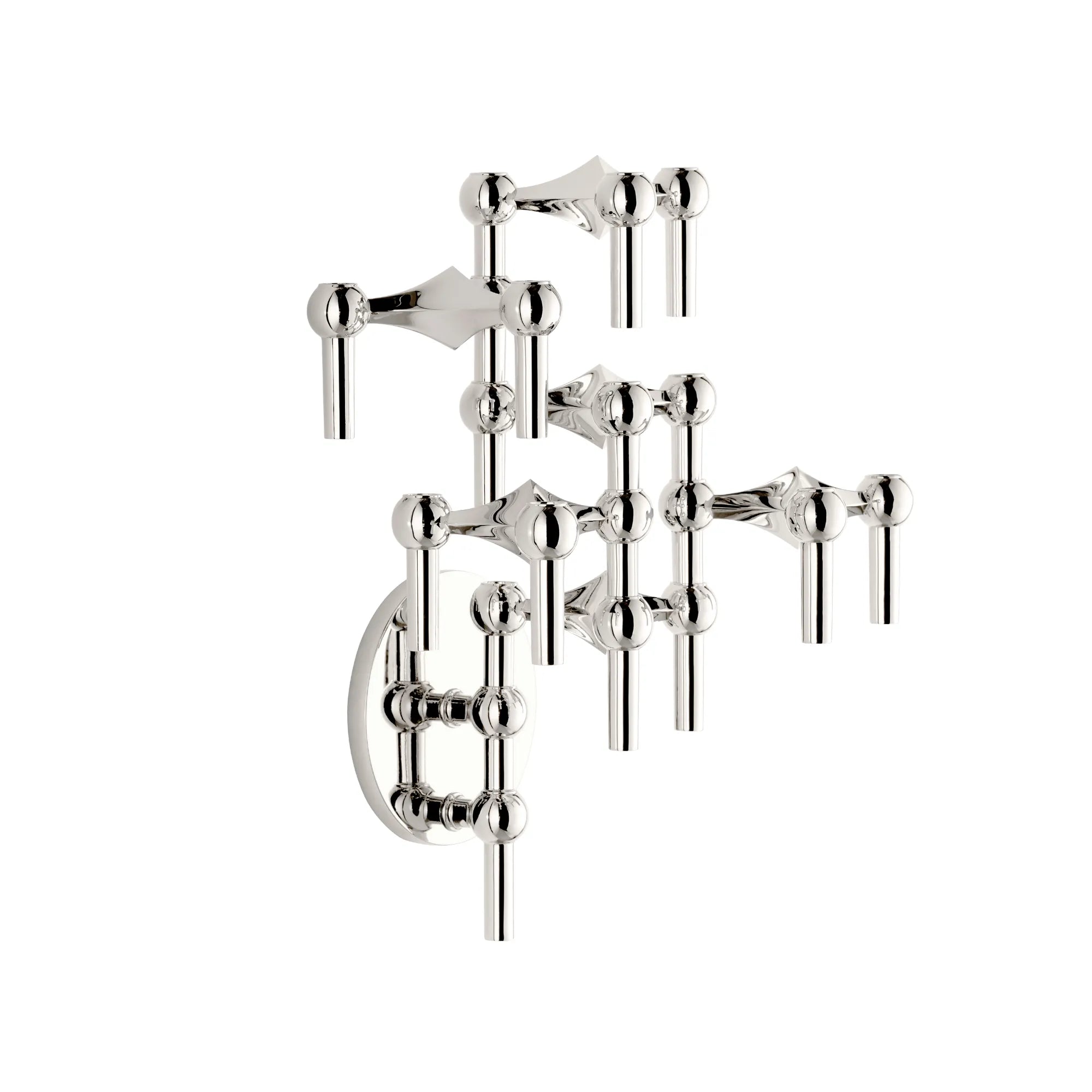 Wall Hanger Candle Holder - Chrome - Configuration 2 - THAT COOL LIVING