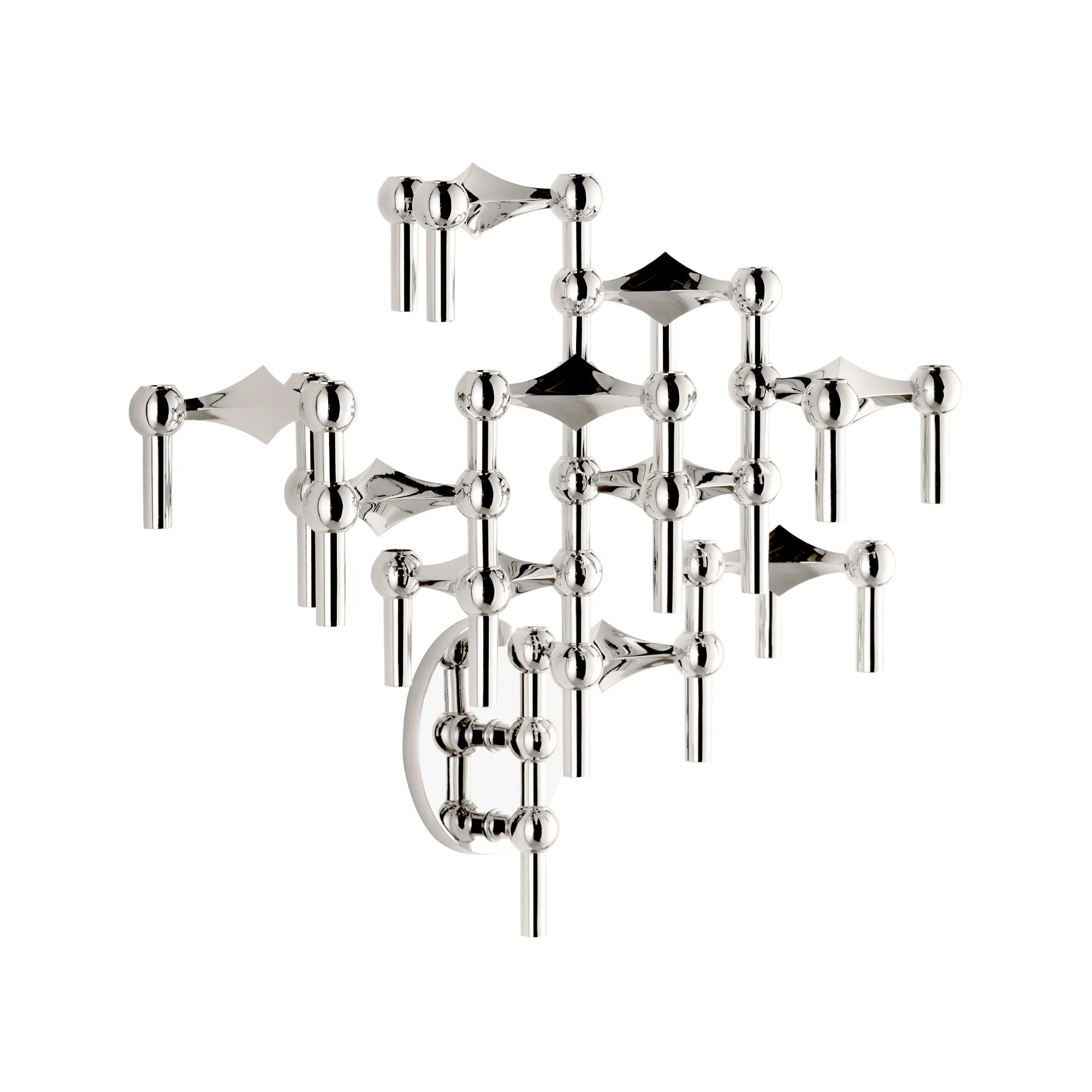 Wall Hanger Candle Holder - Chrome - Configuration 3 - THAT COOL LIVING