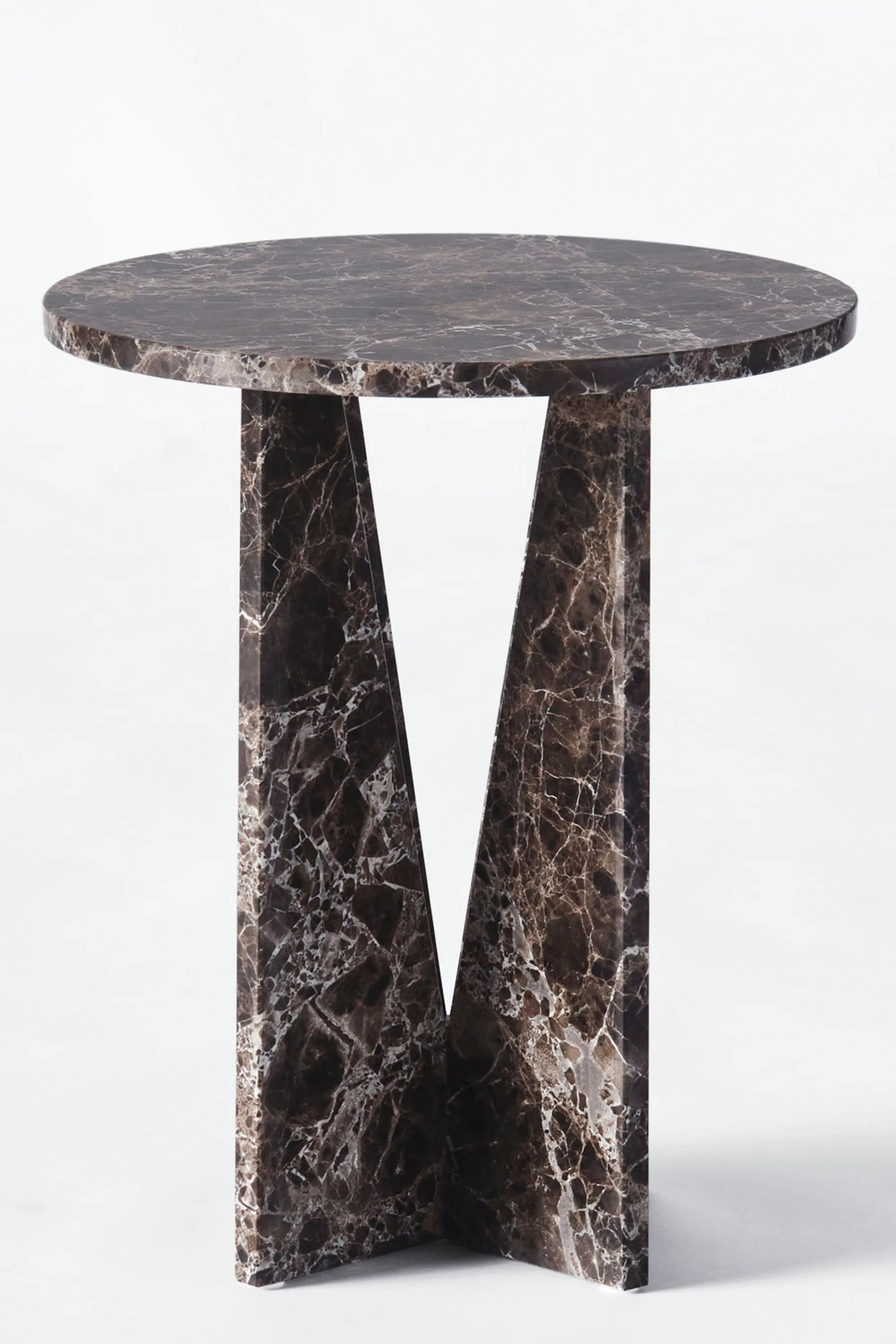 V Side Table Marrone Emperador - THAT COOL LIVING