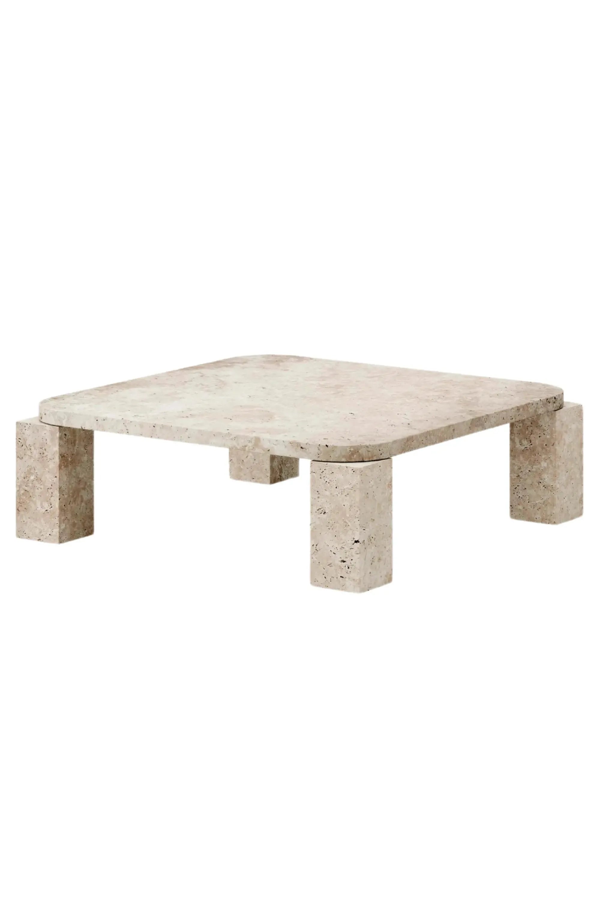 Atlas Coffee Table - Low - Travertine - THAT COOL LIVING