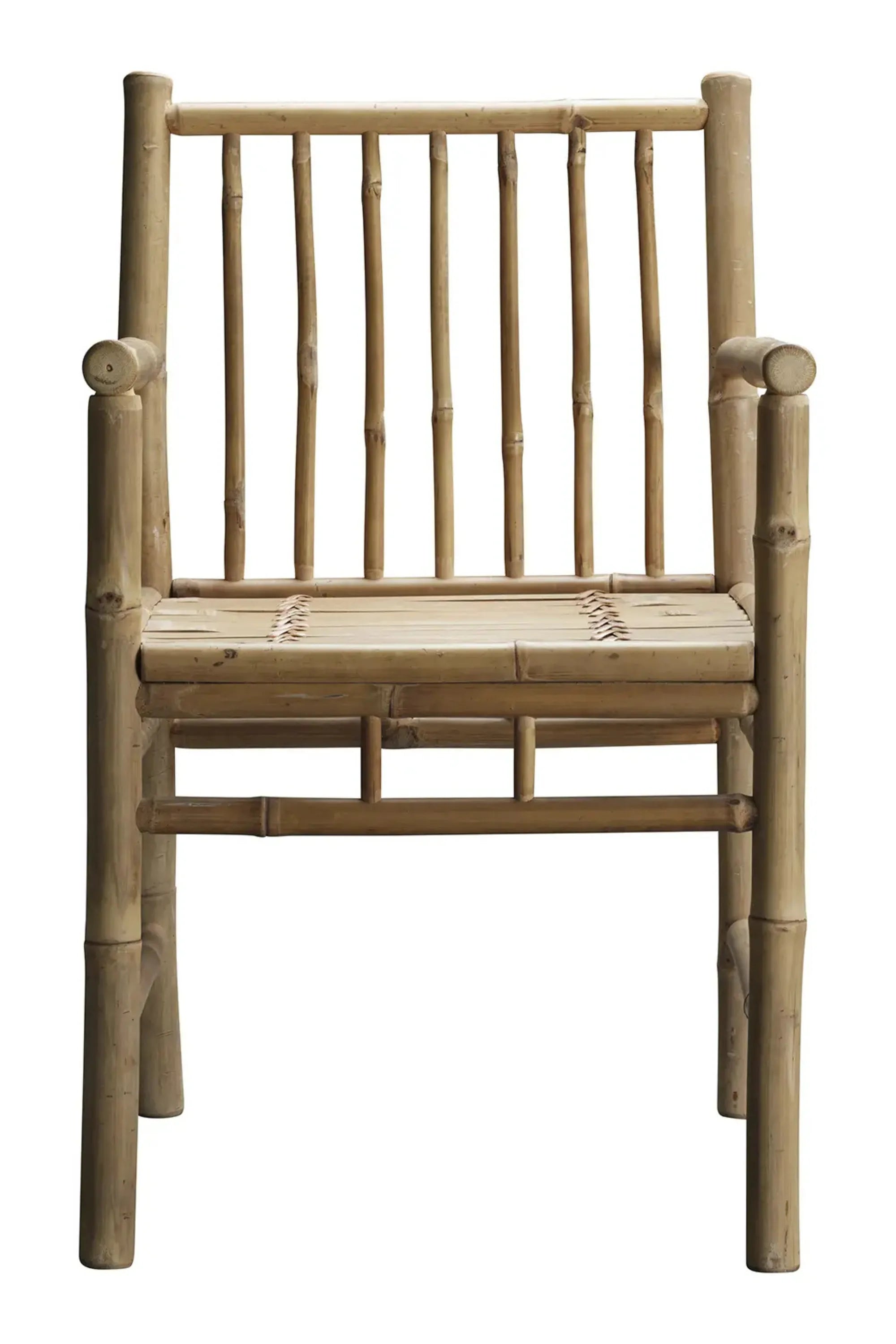 Outdoor Bamboo Dining Chair With Armrest - Set of 4 - THAT COOL LIVING