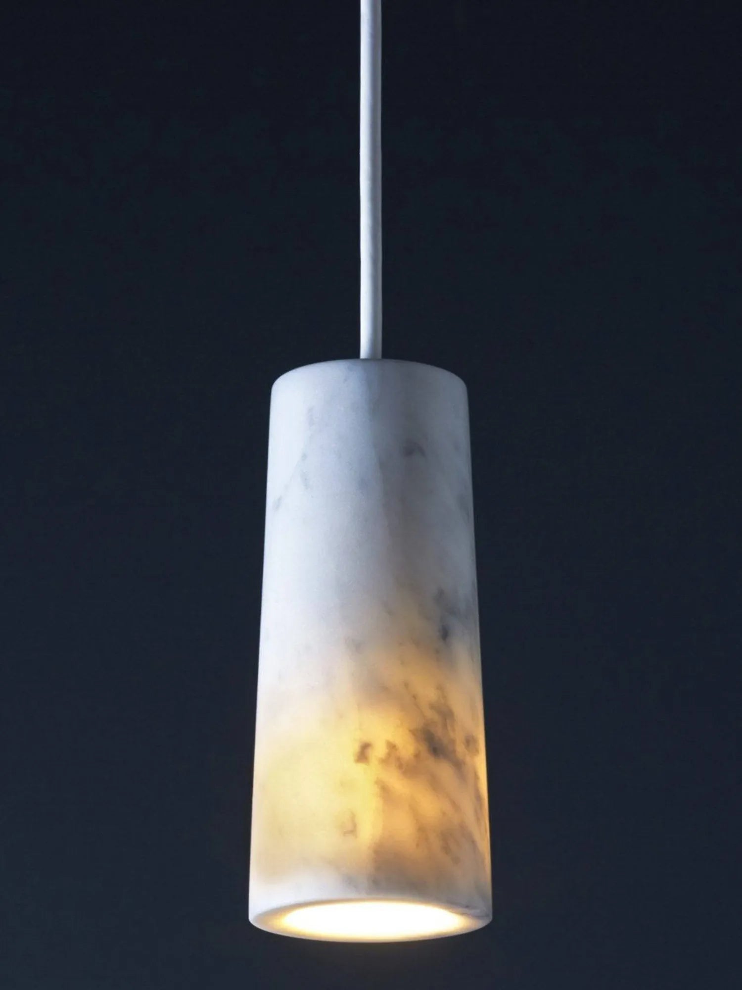 Single Core Pendant - Carrara Marble