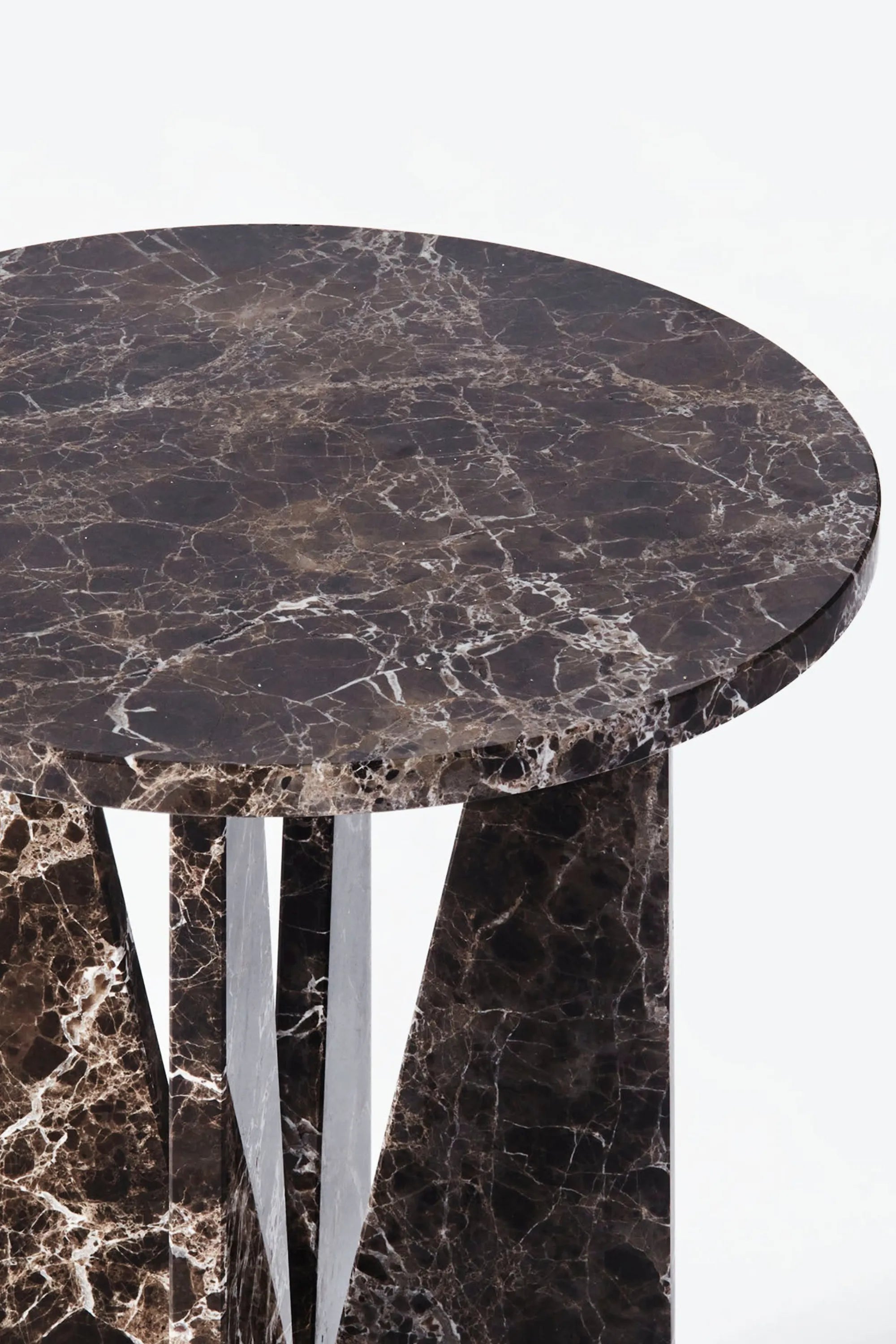 V Side Table Marrone Emperador - THAT COOL LIVING