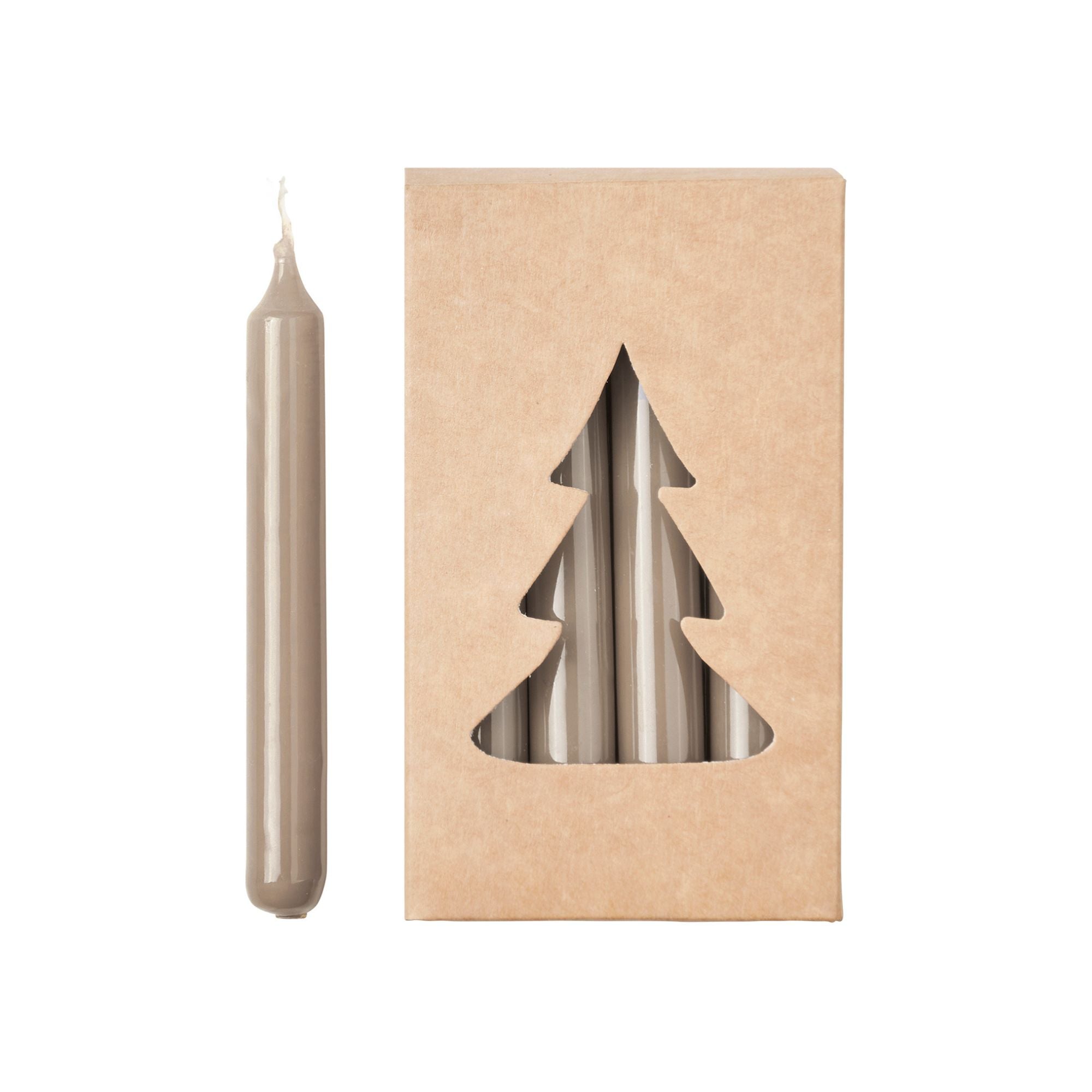 Glossy Christmas Tree Candle - Set of 20