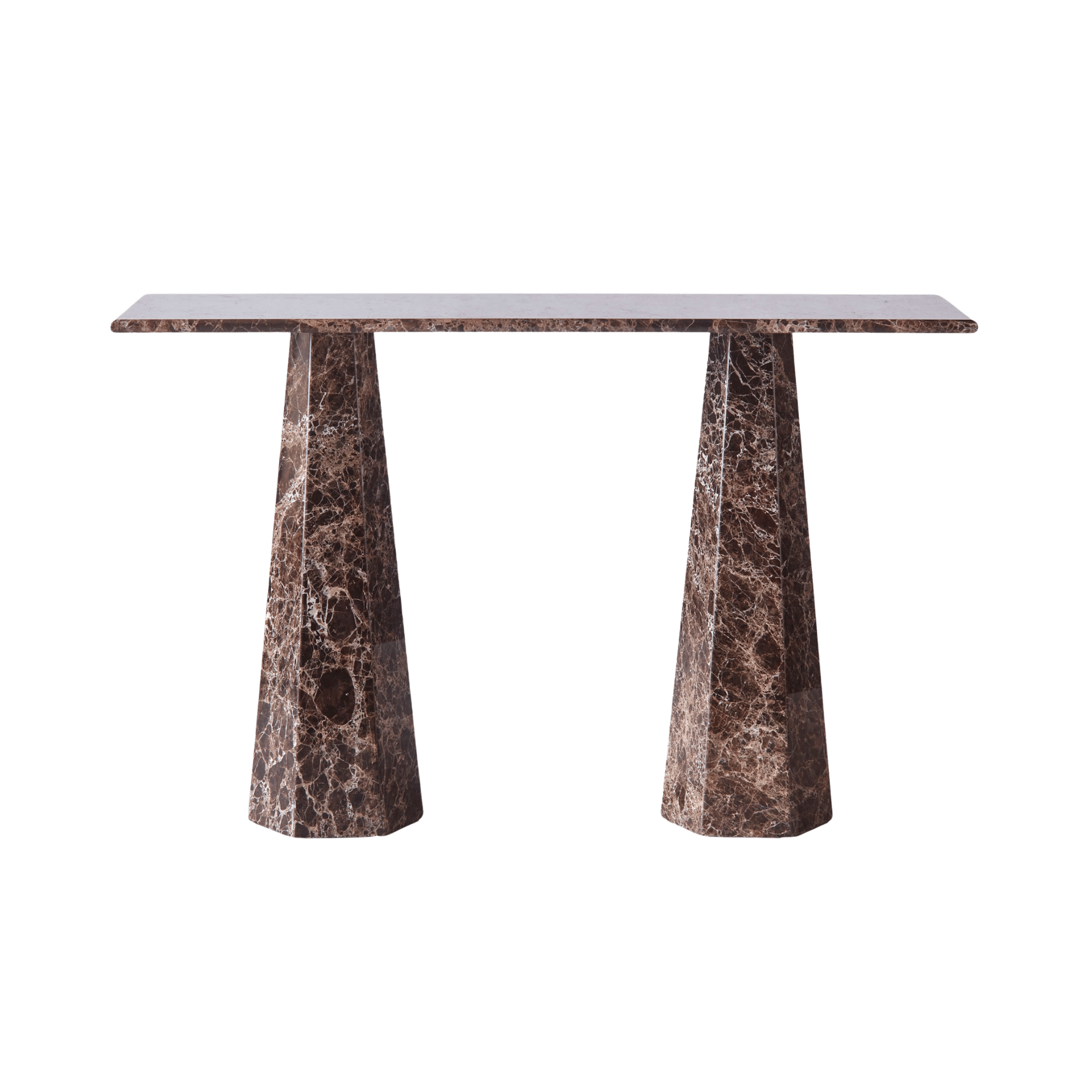 Hexagon Console Table Dark Emperador - THAT COOL LIVING