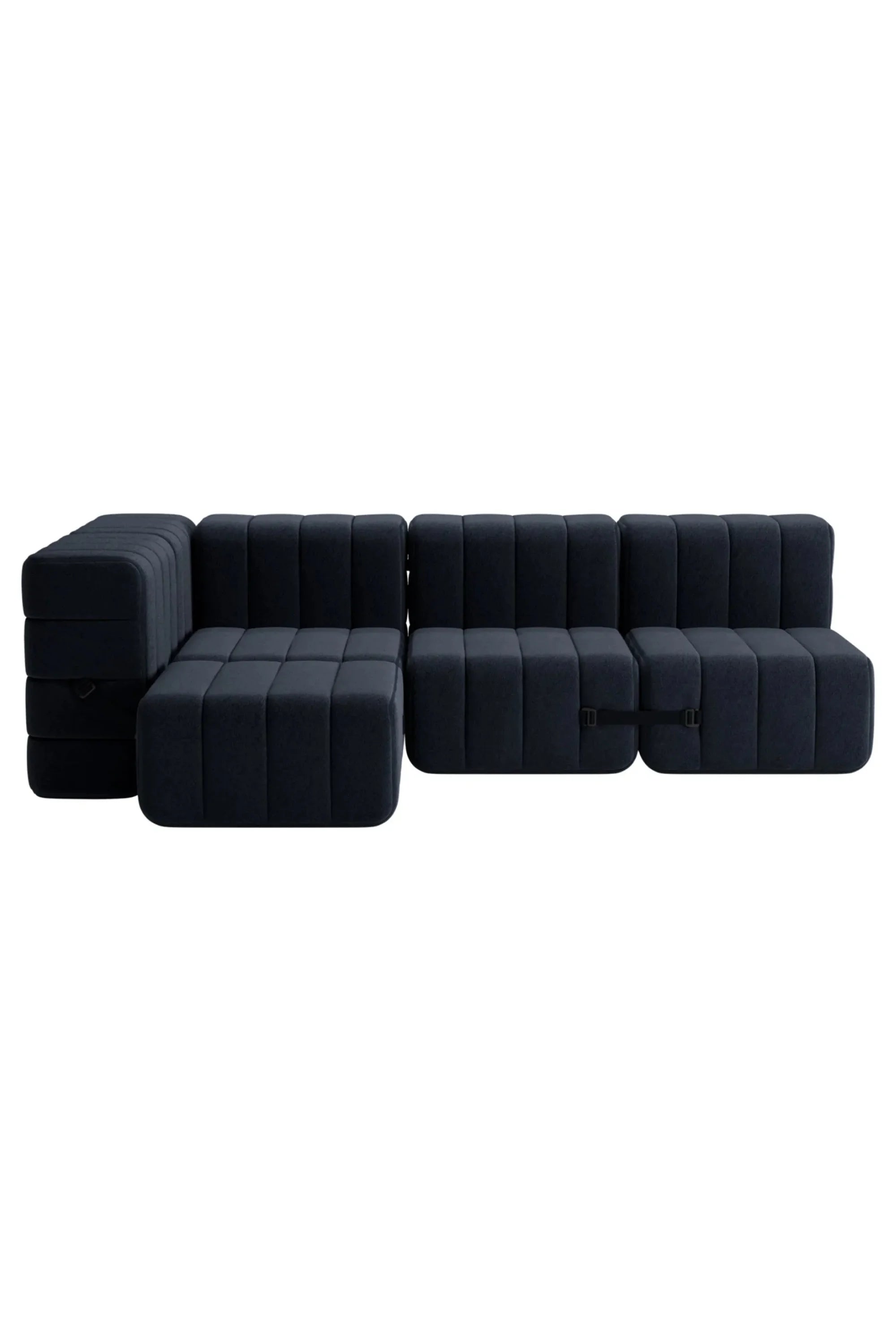Curt Modular Sofa System - Fabric Jet - THAT COOL LIVING