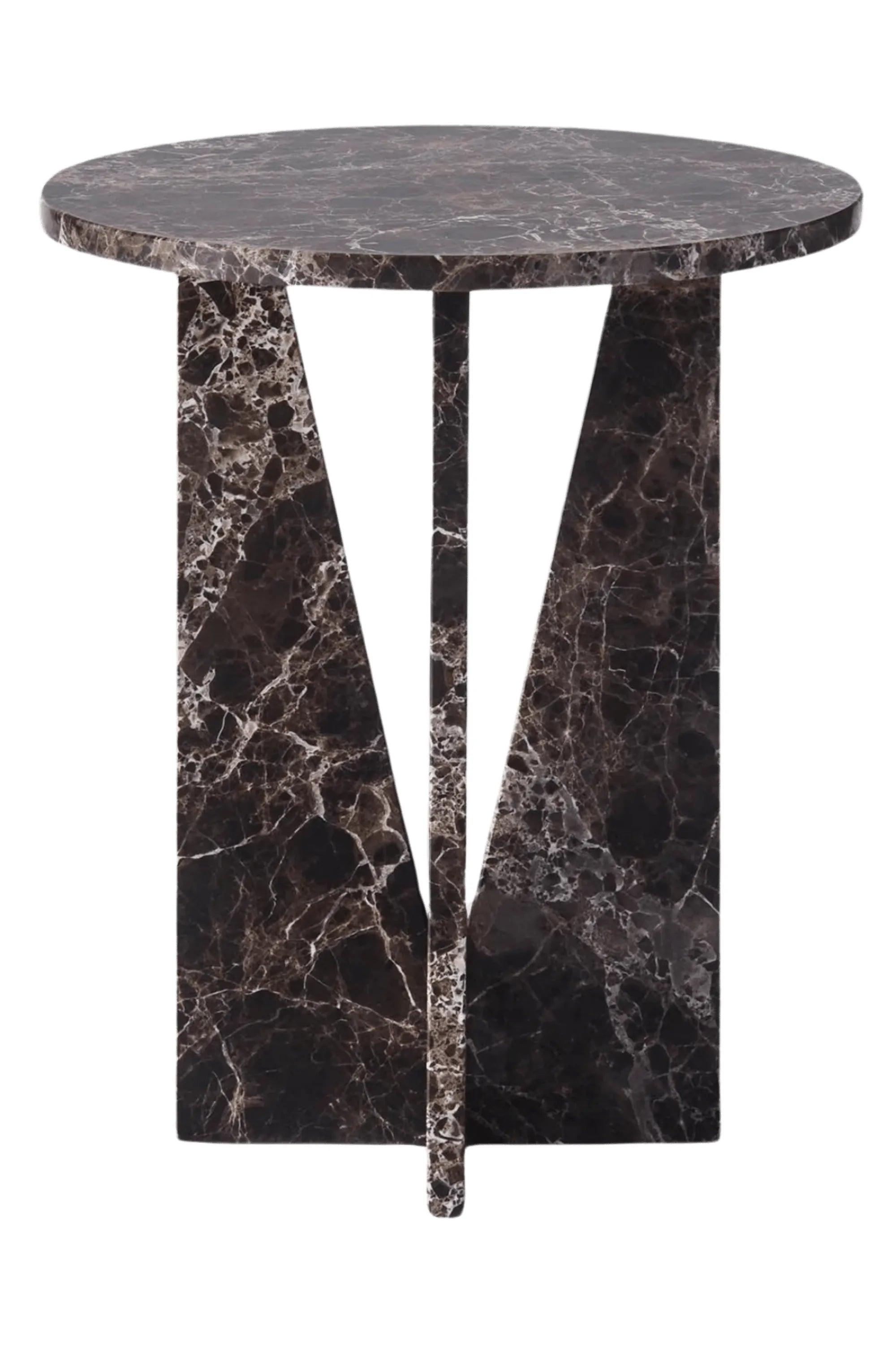 V Side Table Marrone Emperador - THAT COOL LIVING