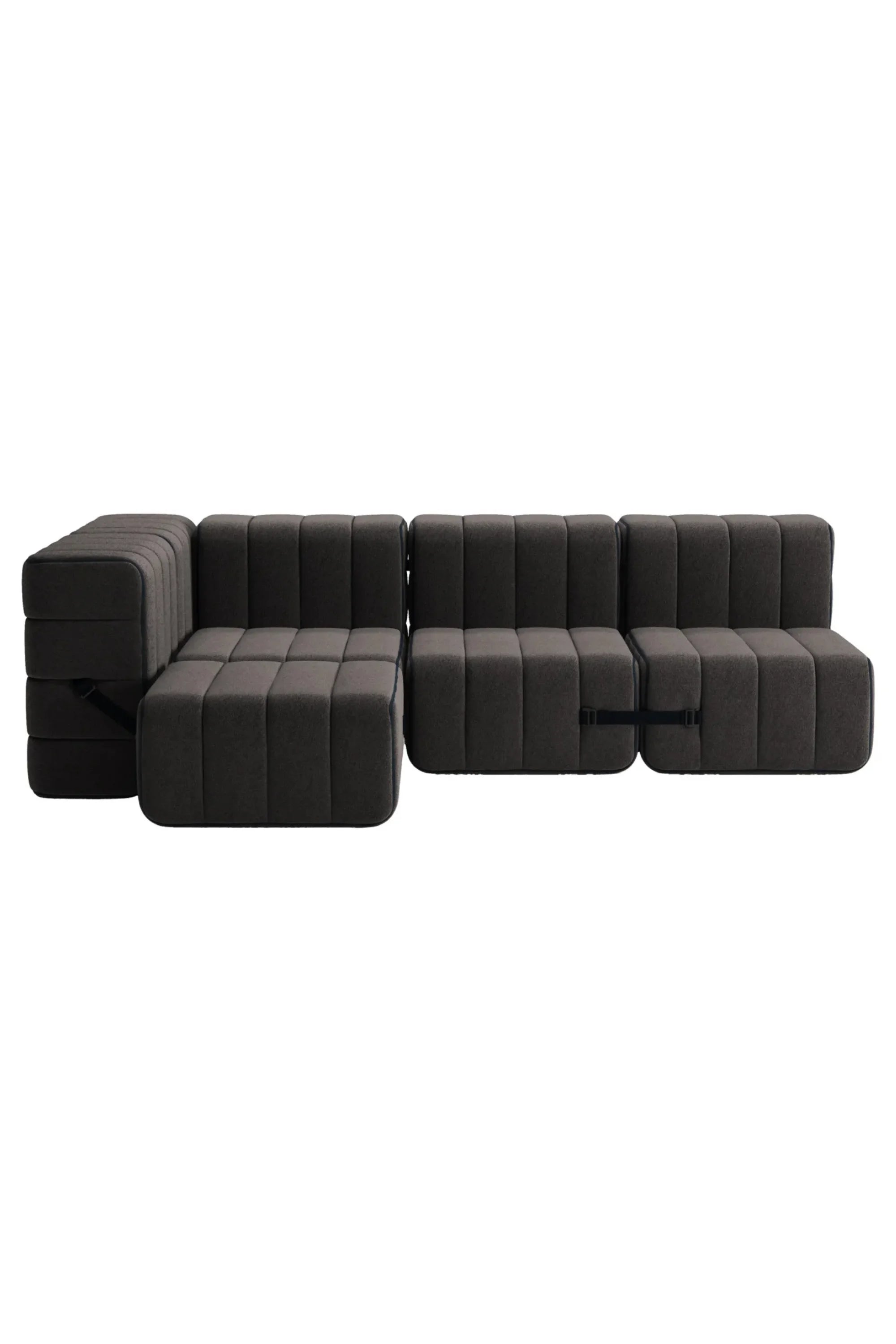 Curt Modular Sofa System - Fabric Jet - THAT COOL LIVING