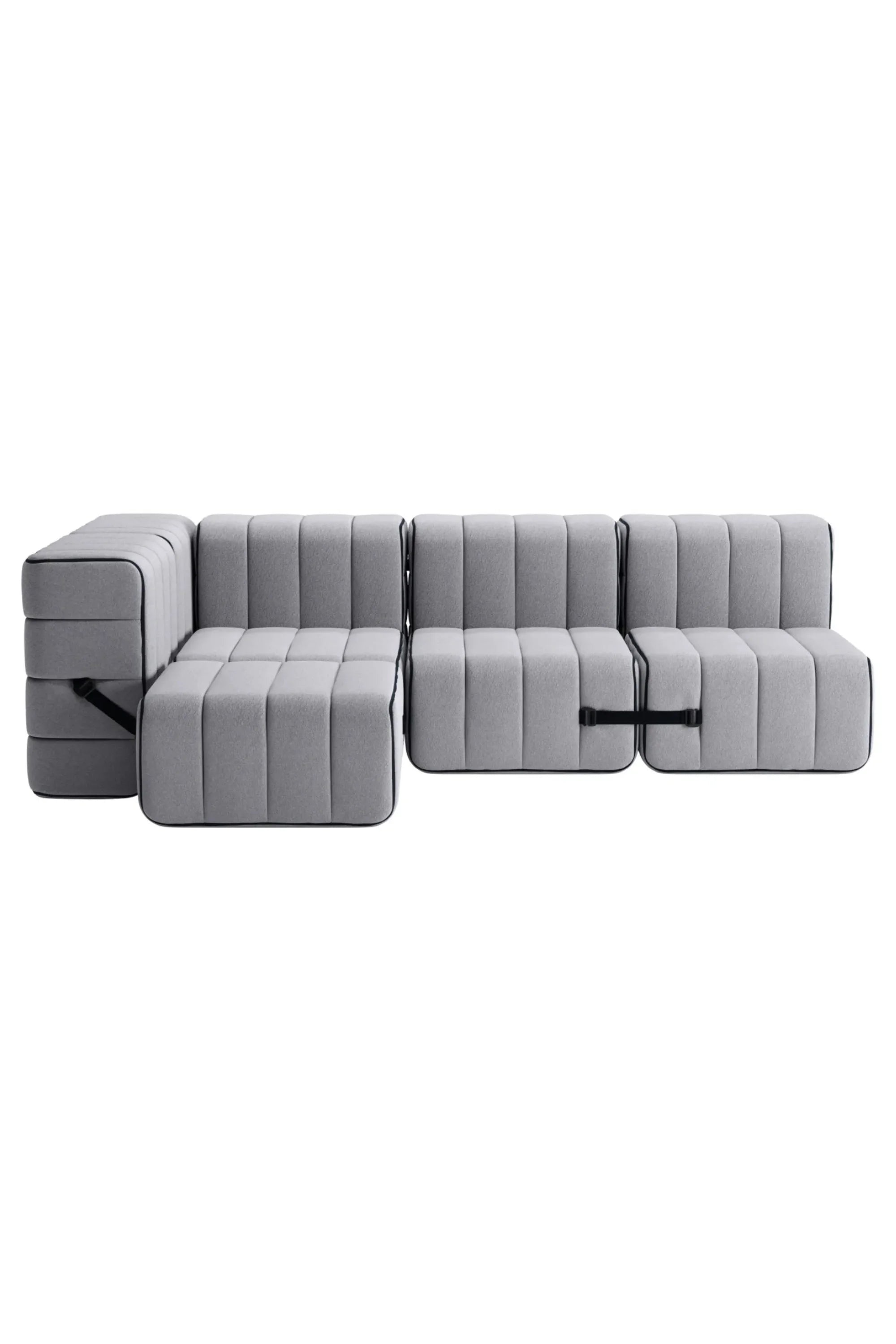 Curt Modular Sofa System - Fabric Jet - THAT COOL LIVING