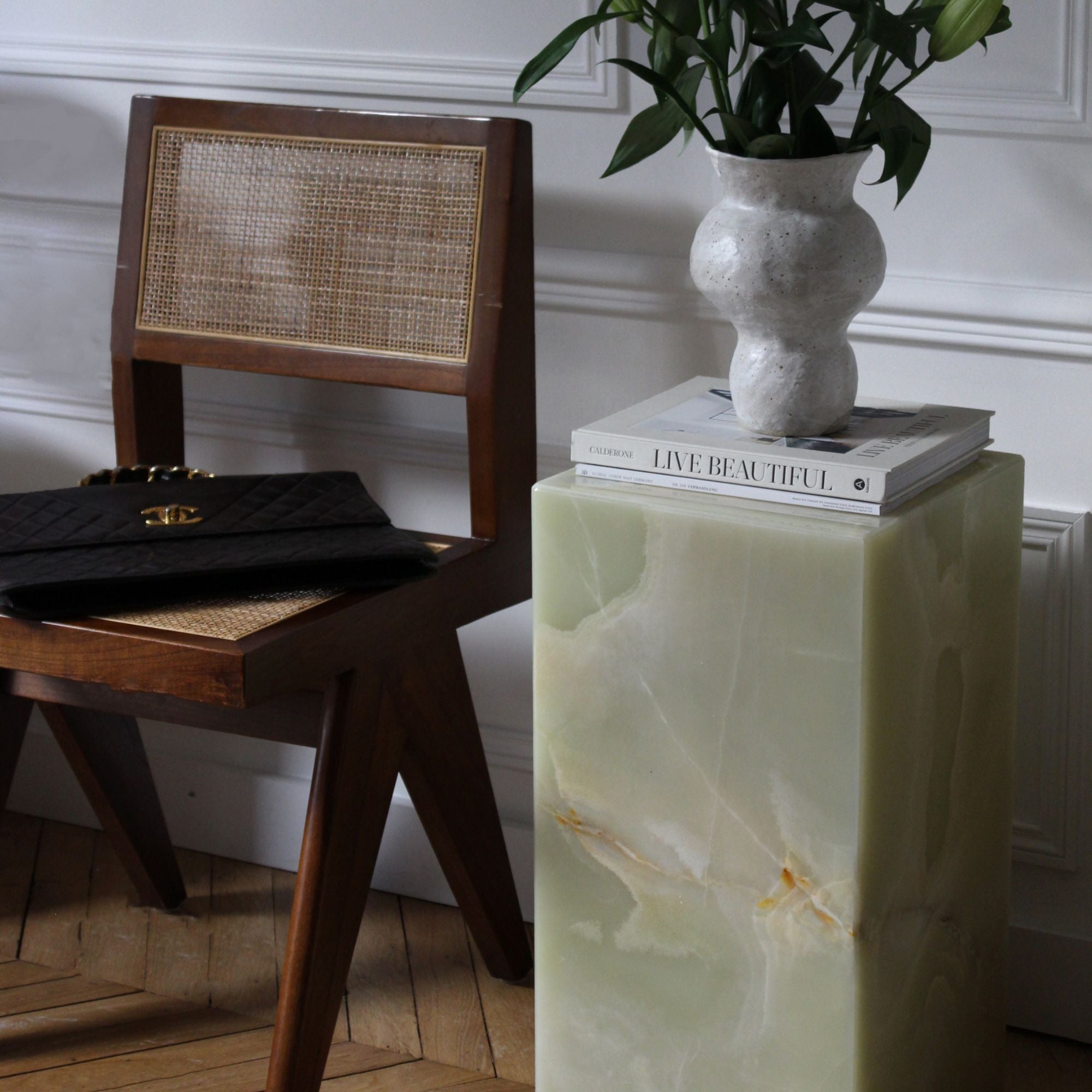 Green Onyx Plinth Table - THAT COOL LIVING