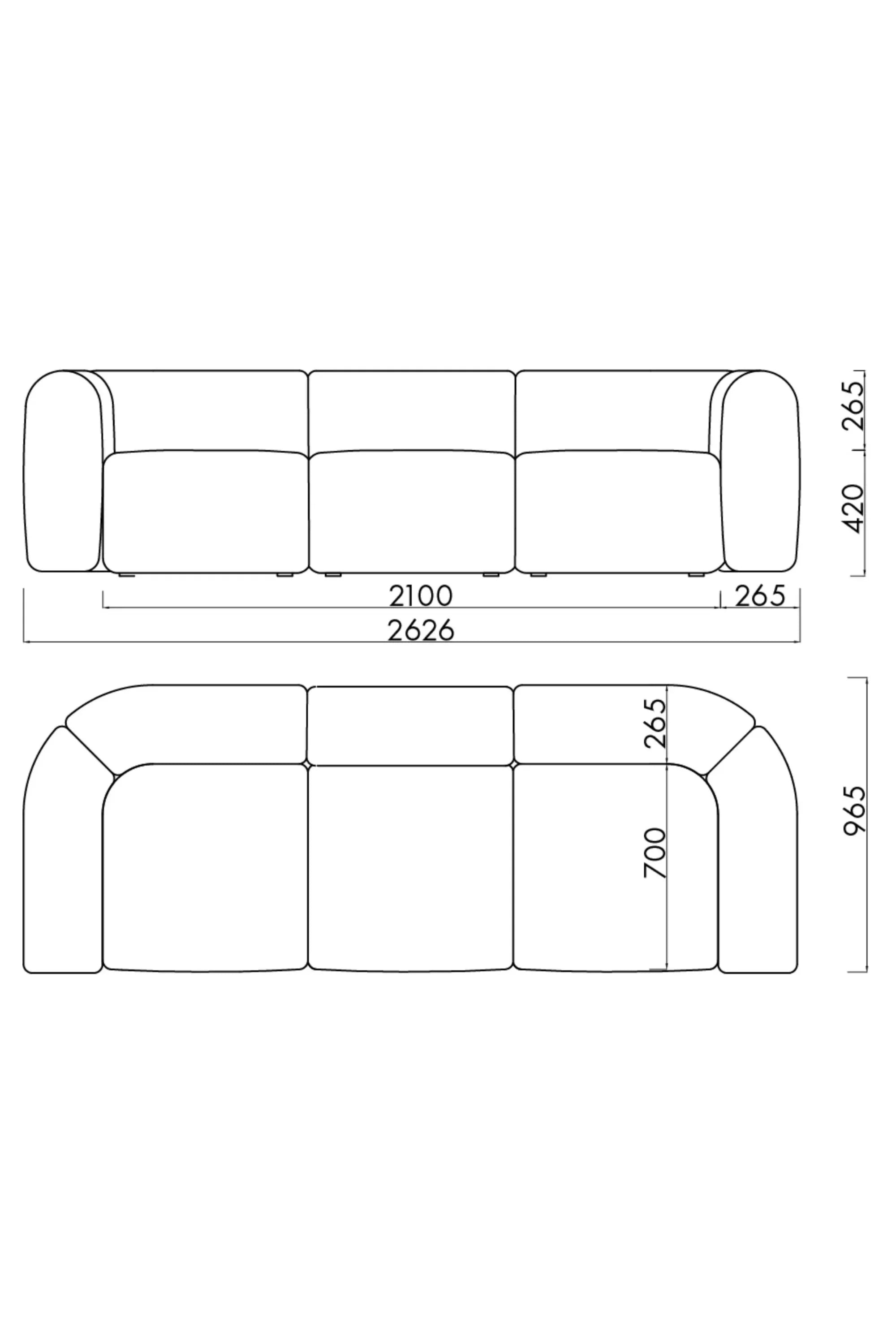 Flom 3-Seater Sofa