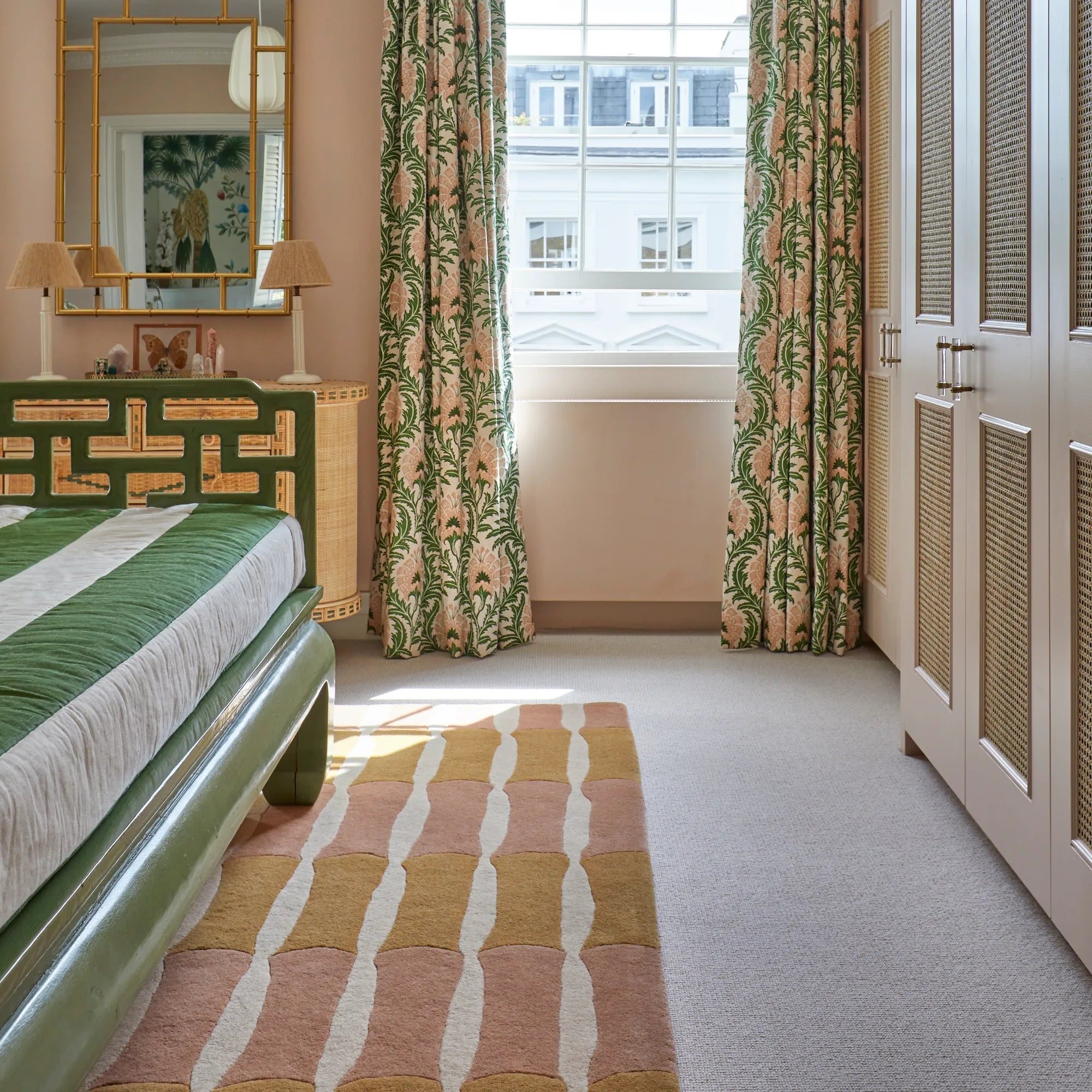 Large Bamboo Forest Wool Rug ideal for living rooms, bedrooms, and offices