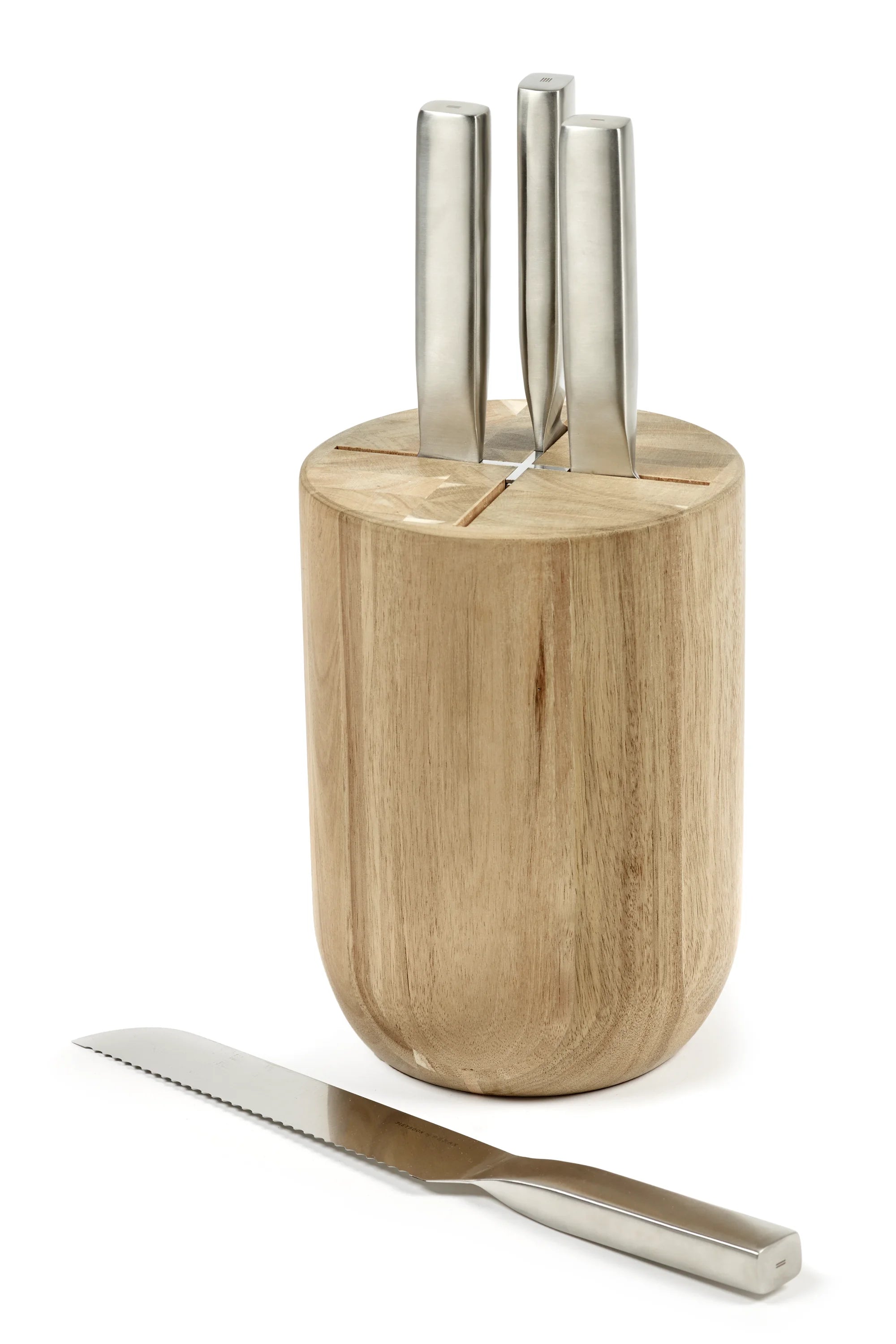 Base Knife Set w/ Wooden Knife Block - THAT COOL LIVING