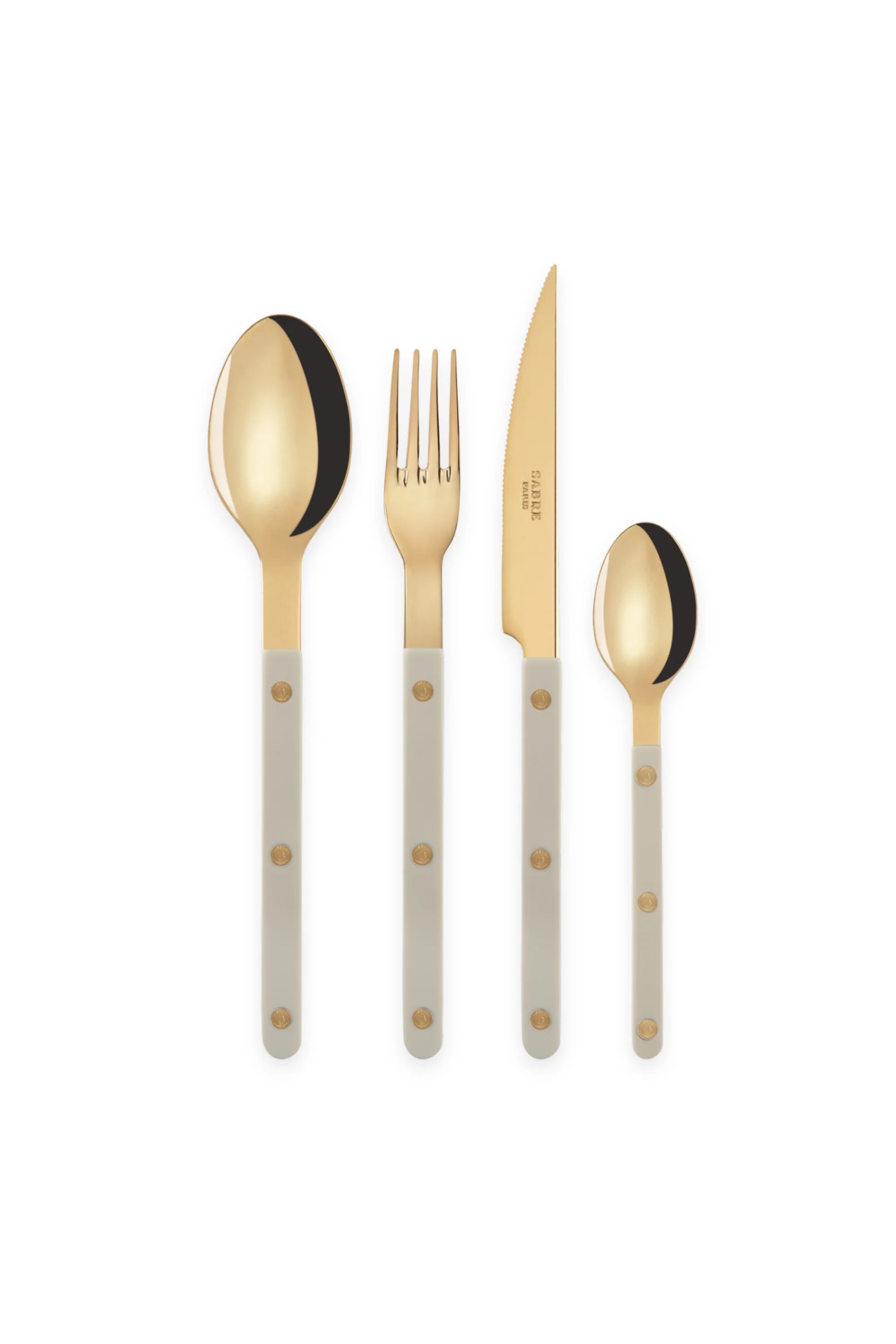 Bistrot Gold Solid 4-Piece Cutlery Flatware Set