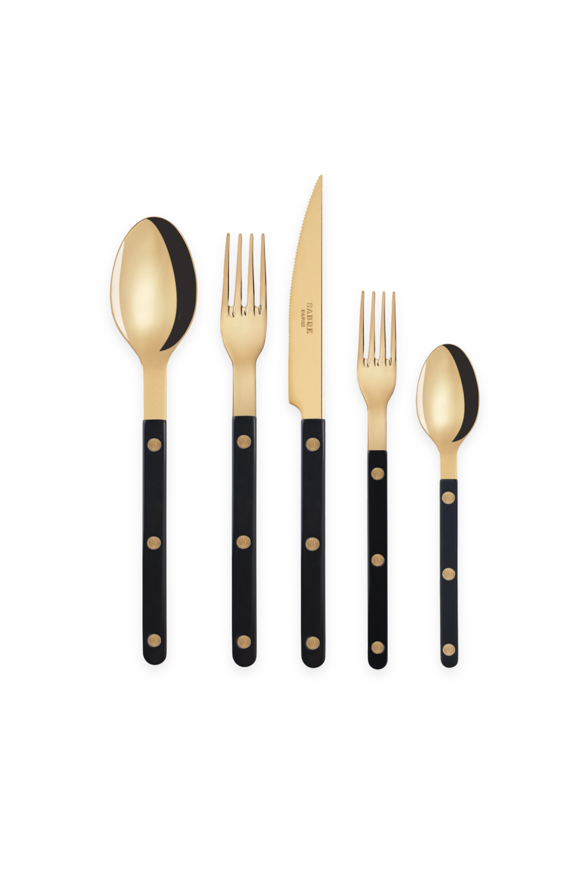 Bistrot Gold Solid 5-Piece Cutlery Flatware Set