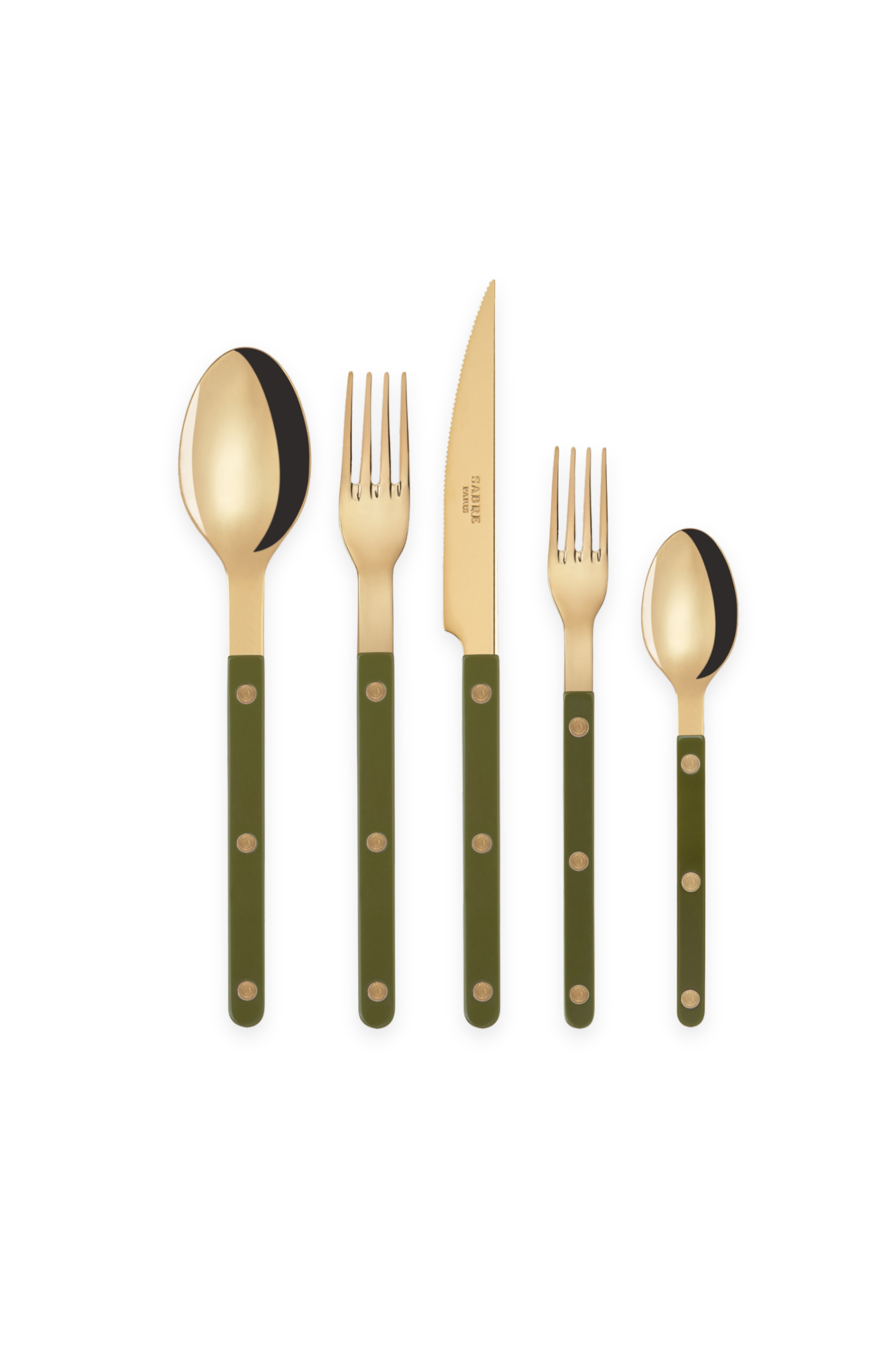Bistrot Gold Solid 5-Piece Cutlery Flatware Set