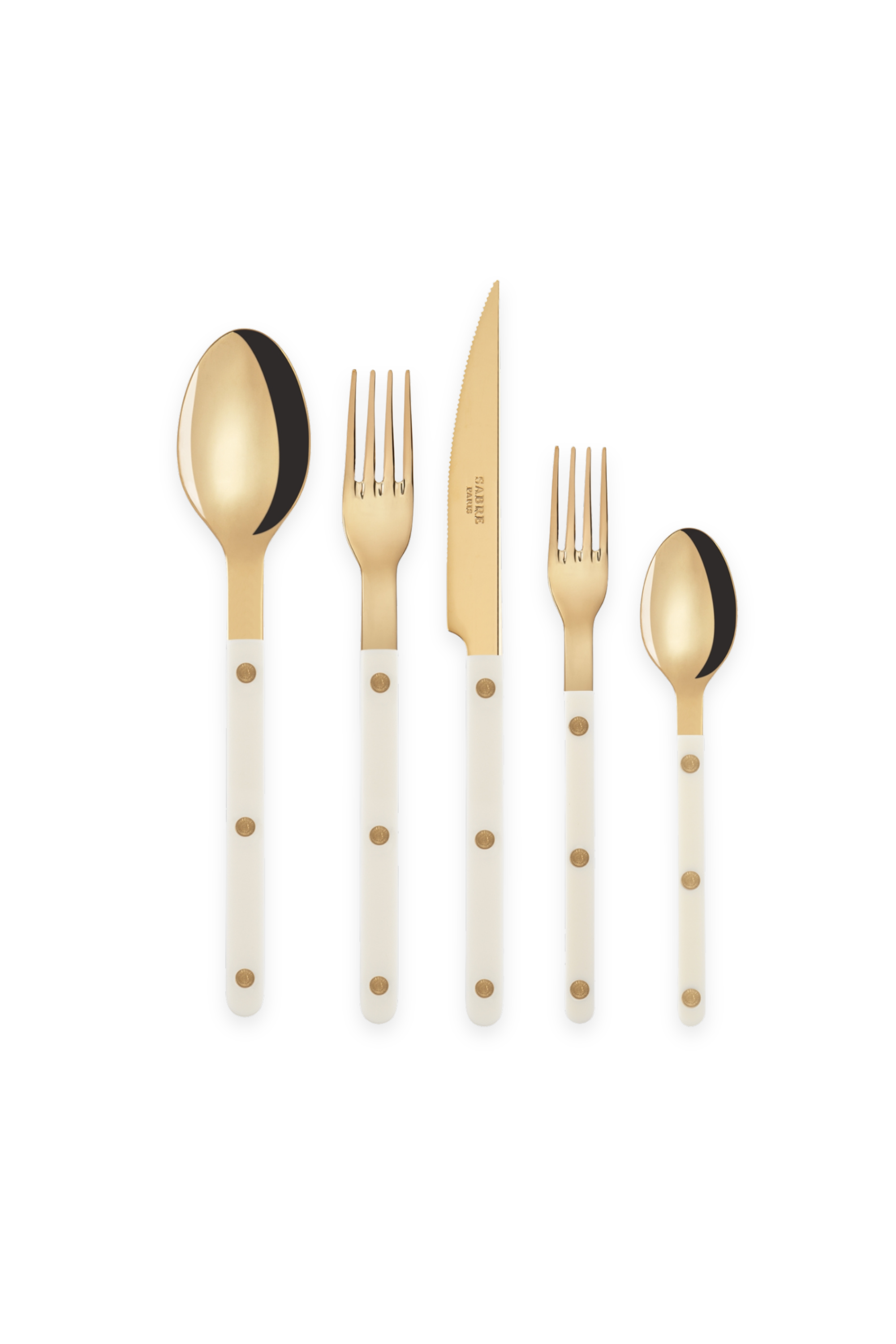 Bistrot Gold Solid 5-Piece Cutlery Flatware Set
