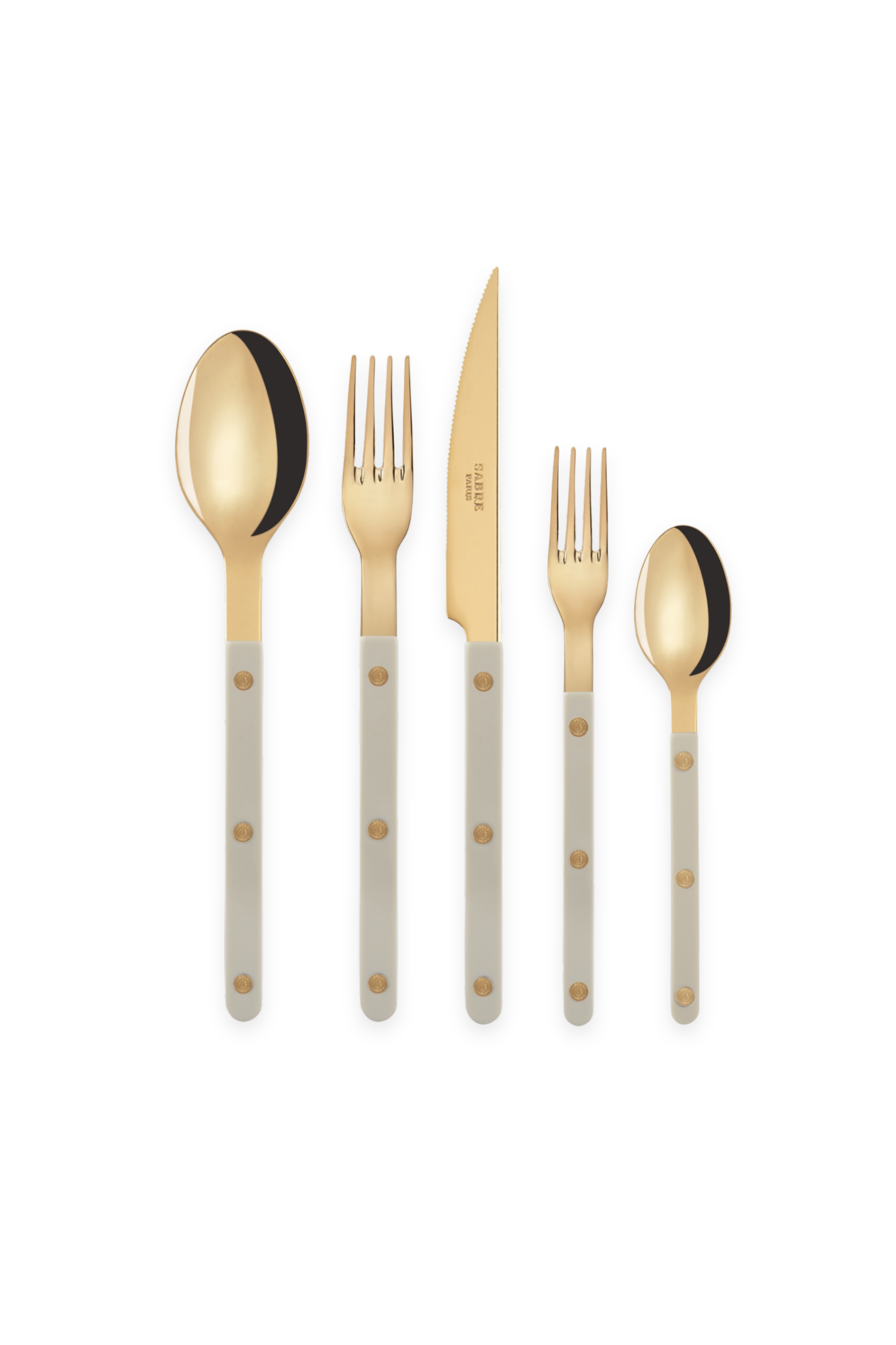Bistrot Gold Solid 5-Piece Cutlery Flatware Set