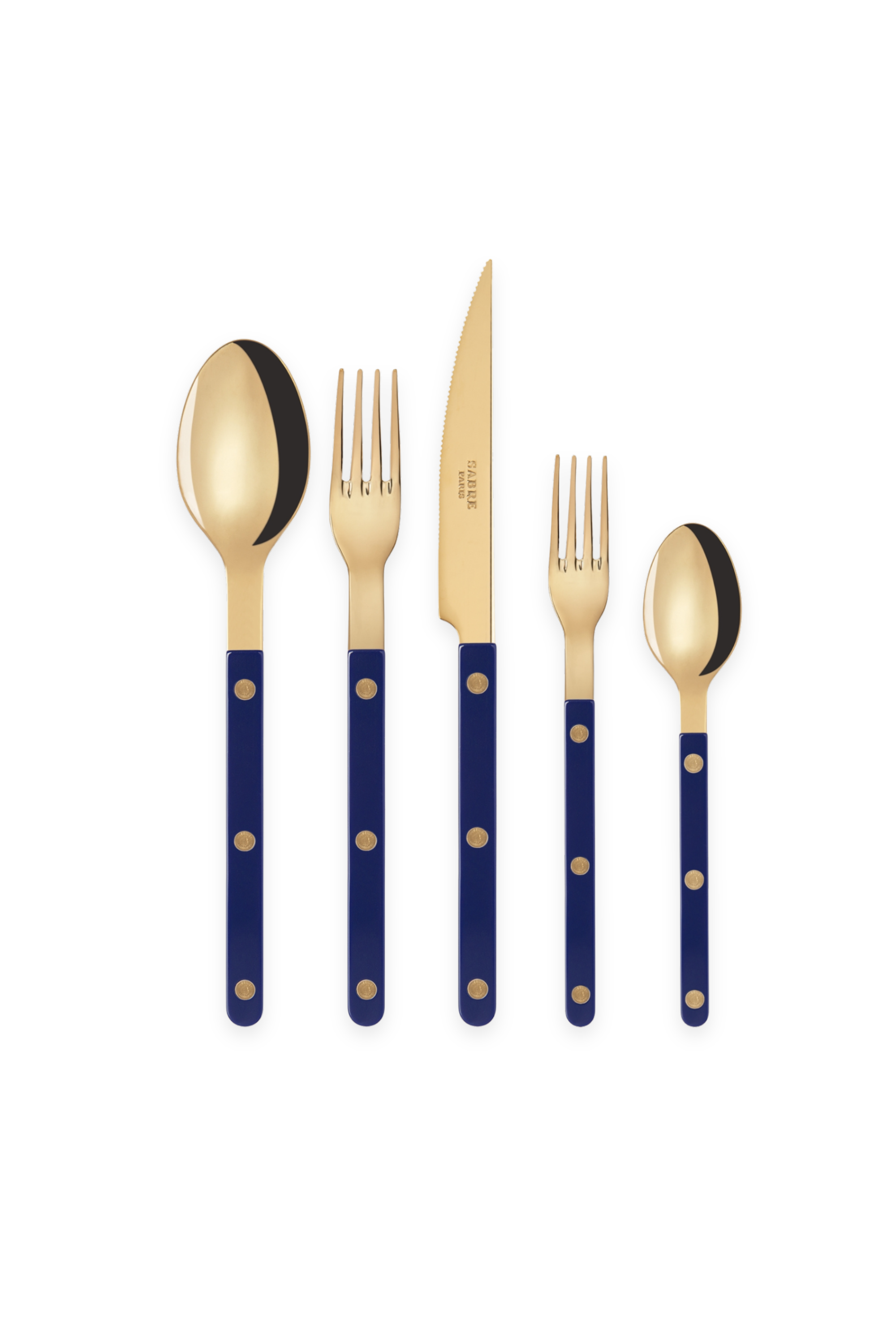 Bistrot Gold Solid 5-Piece Cutlery Flatware Set