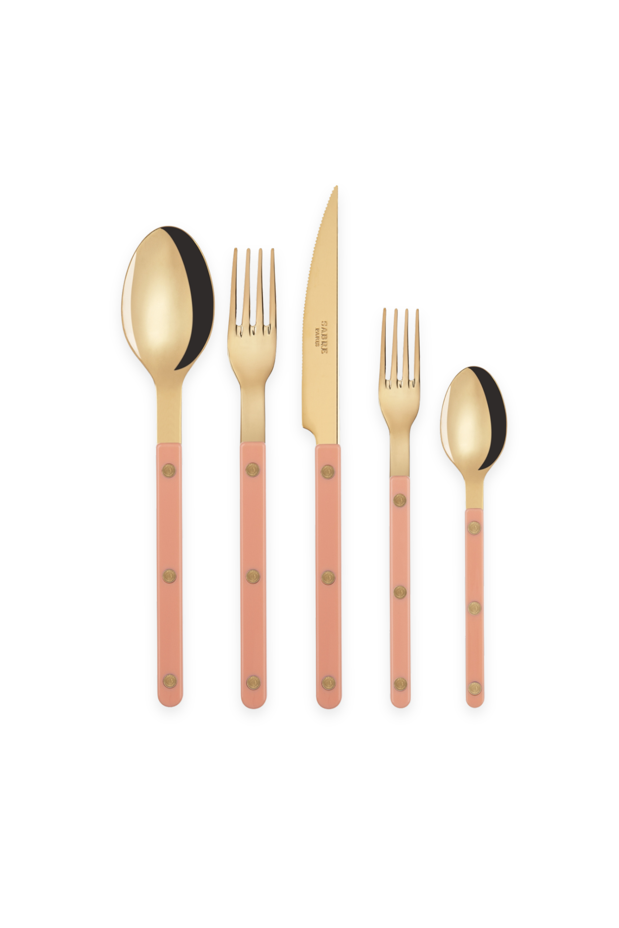 Bistrot Gold Solid 5-Piece Cutlery Flatware Set