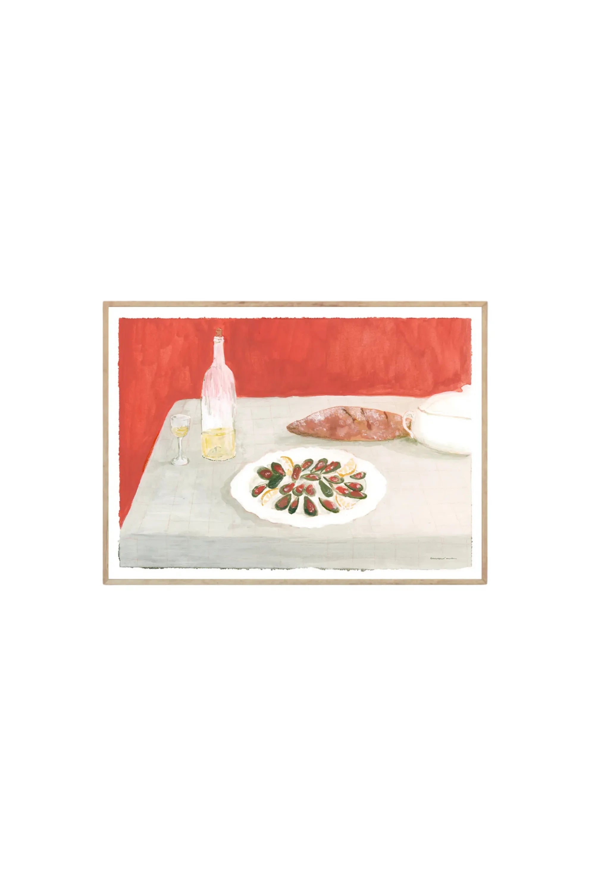 Bodegón con Mejillones - Art Print