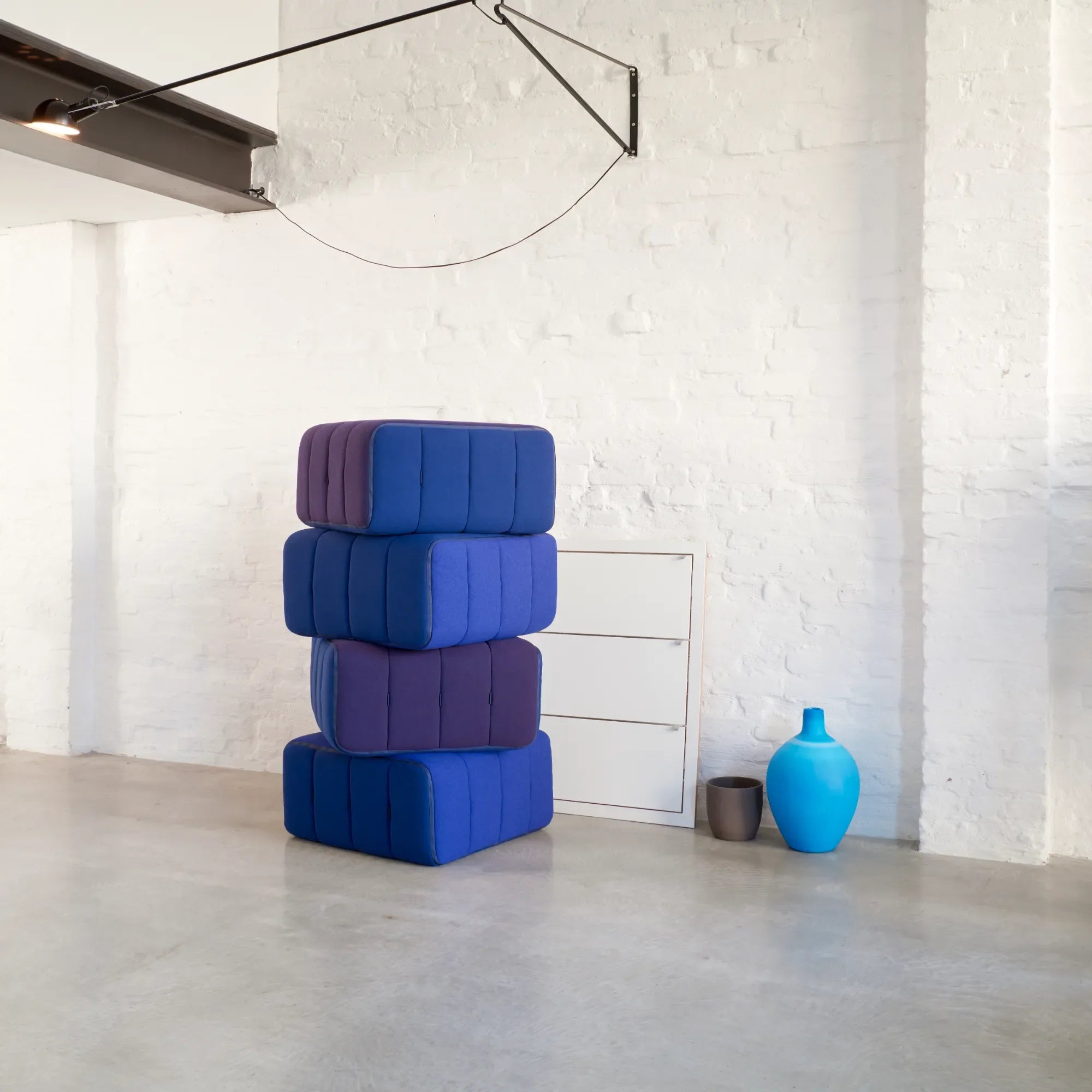 Curt Modular Sofa System - Fabric Jet - THAT COOL LIVING