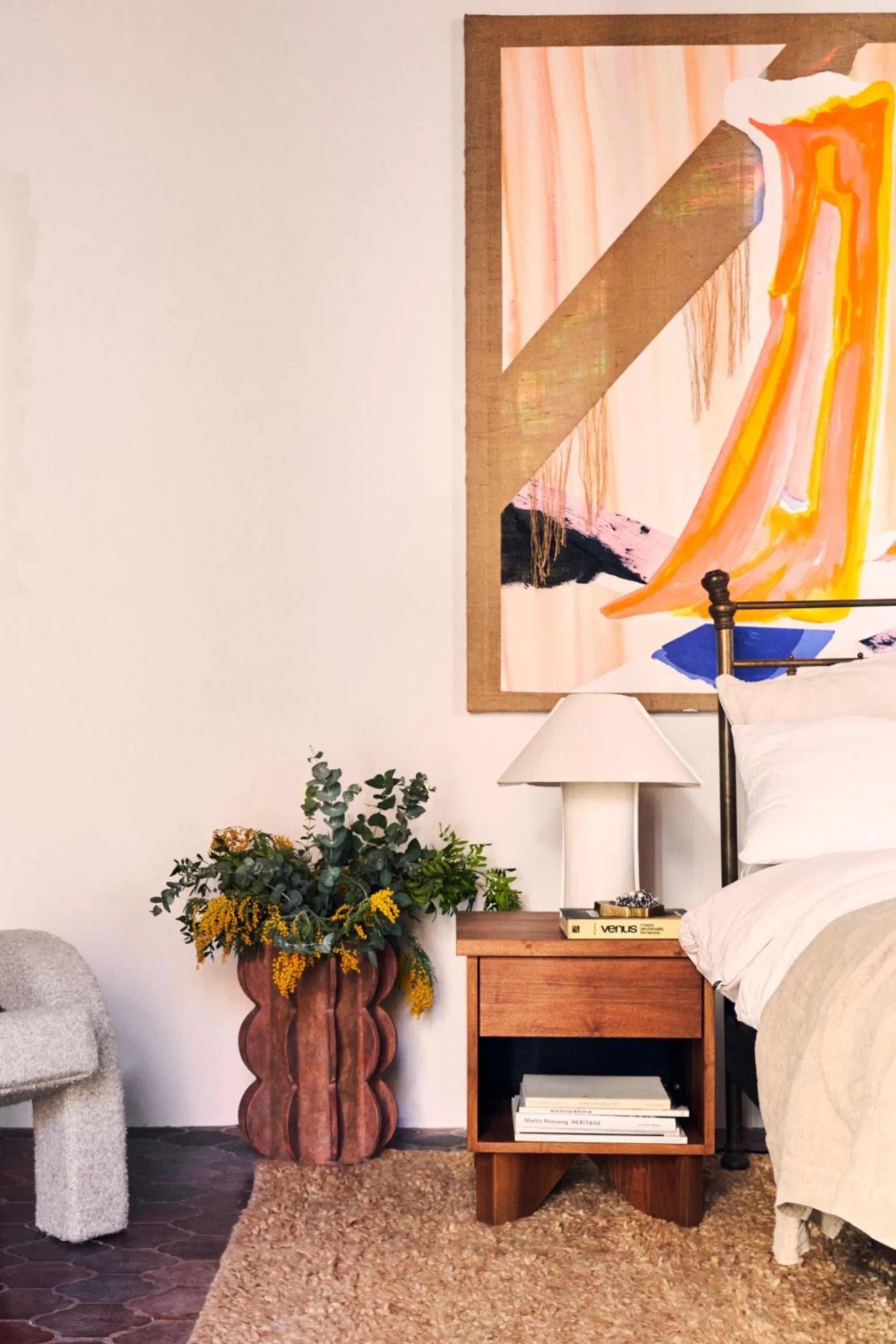 V Bedside Table Walnut - THAT COOL LIVING