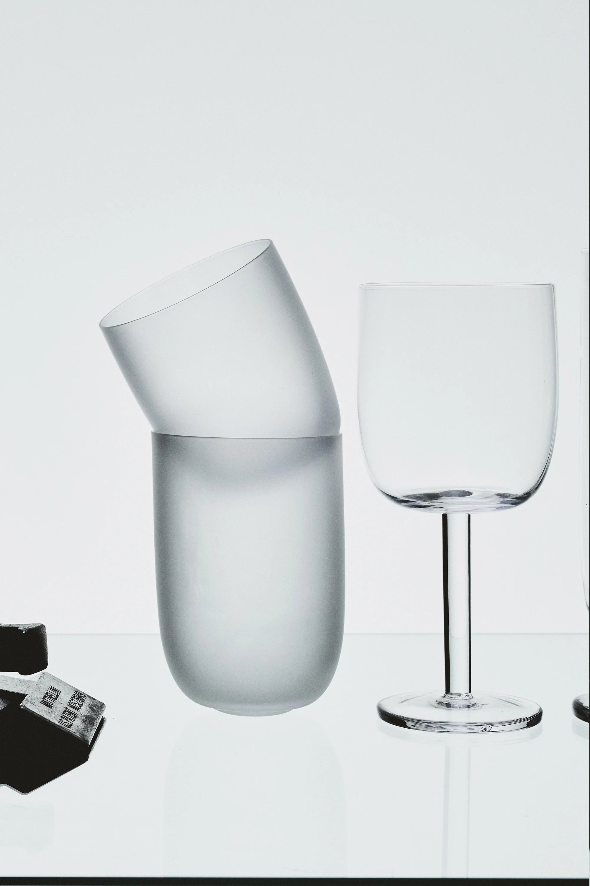 Base Frosted Glass L - Set of 4