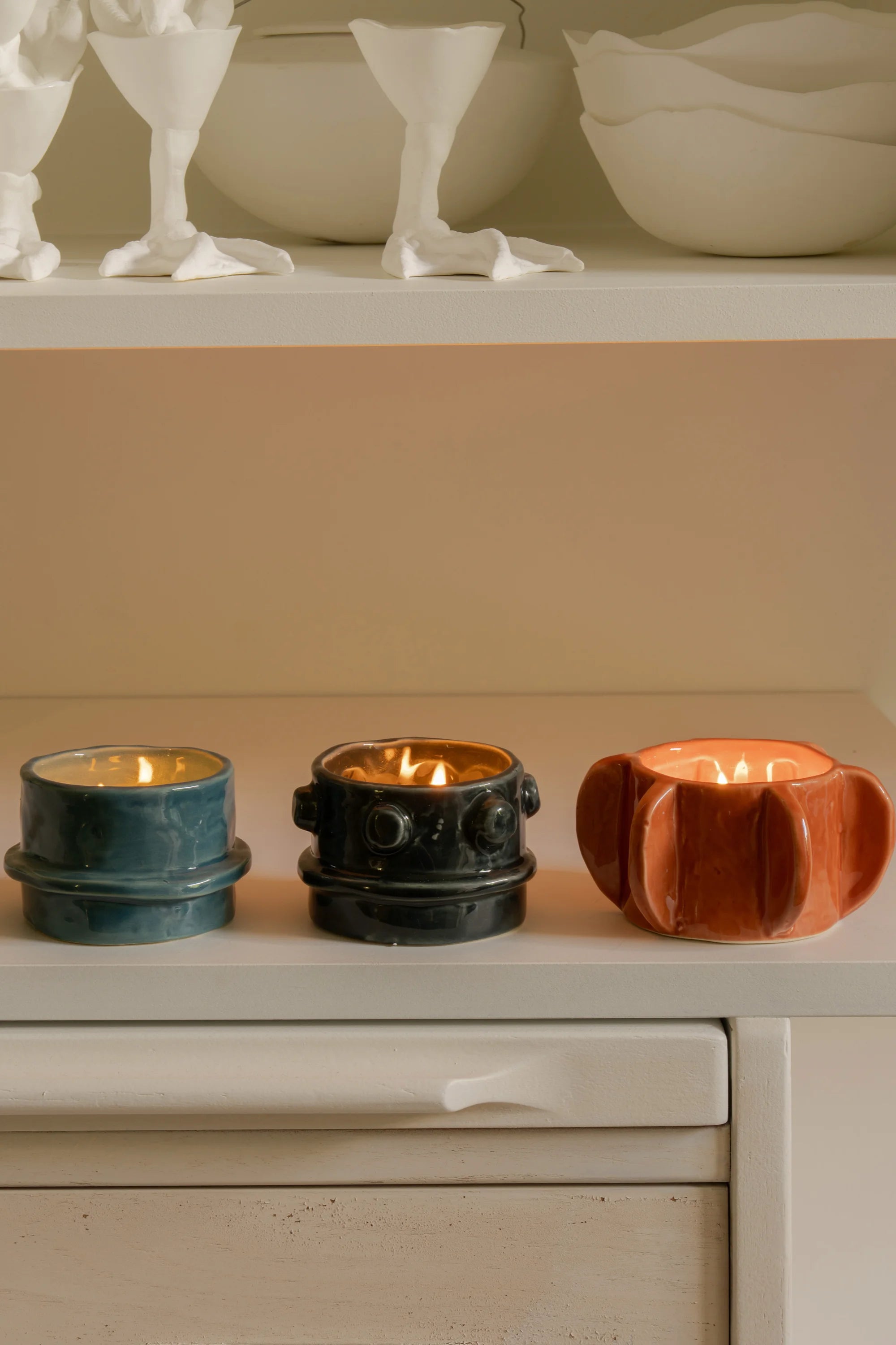 Glazed Molly Tealight Holder – Set of 3