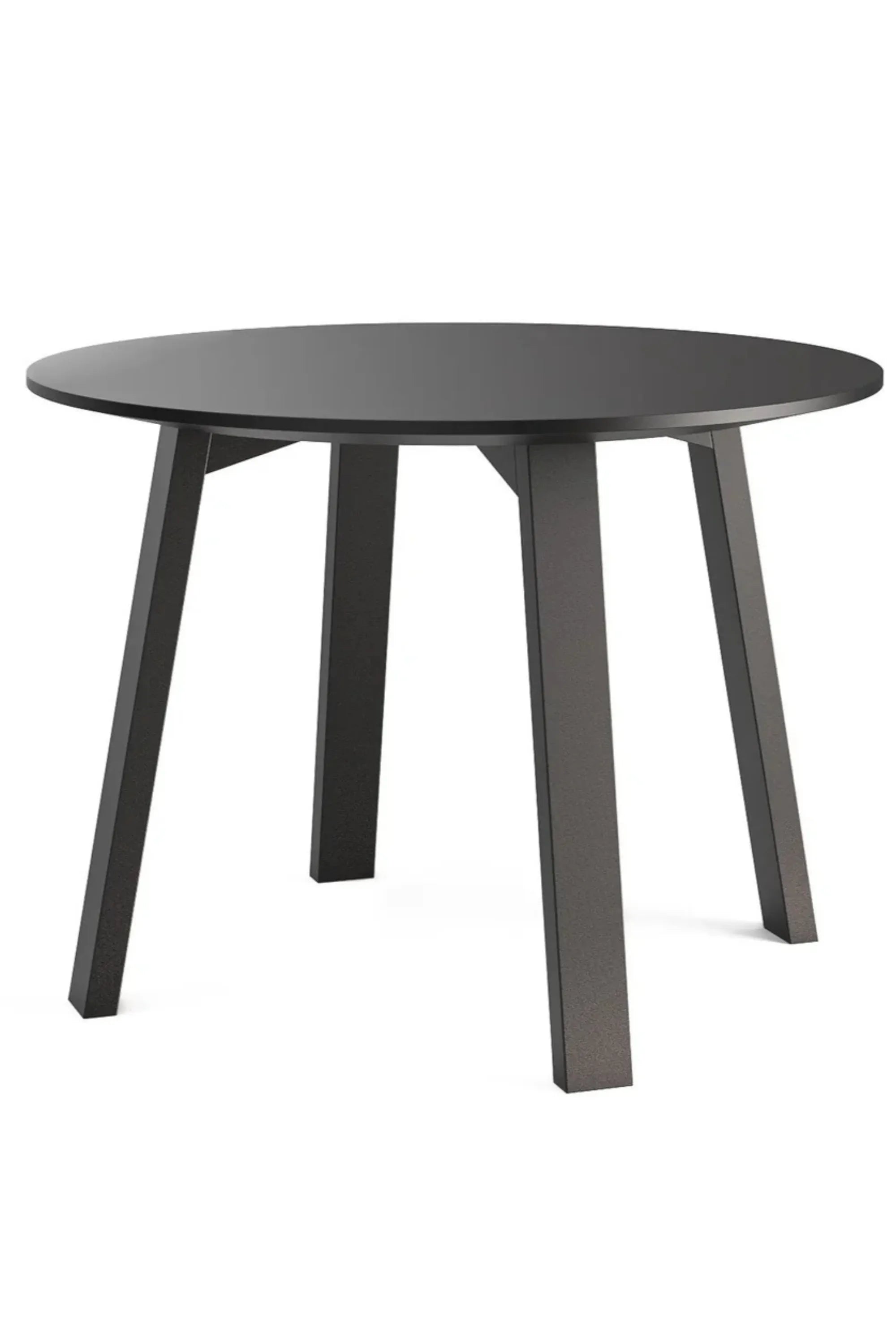 Flat Dining Table - Black - Round - THAT COOL LIVING