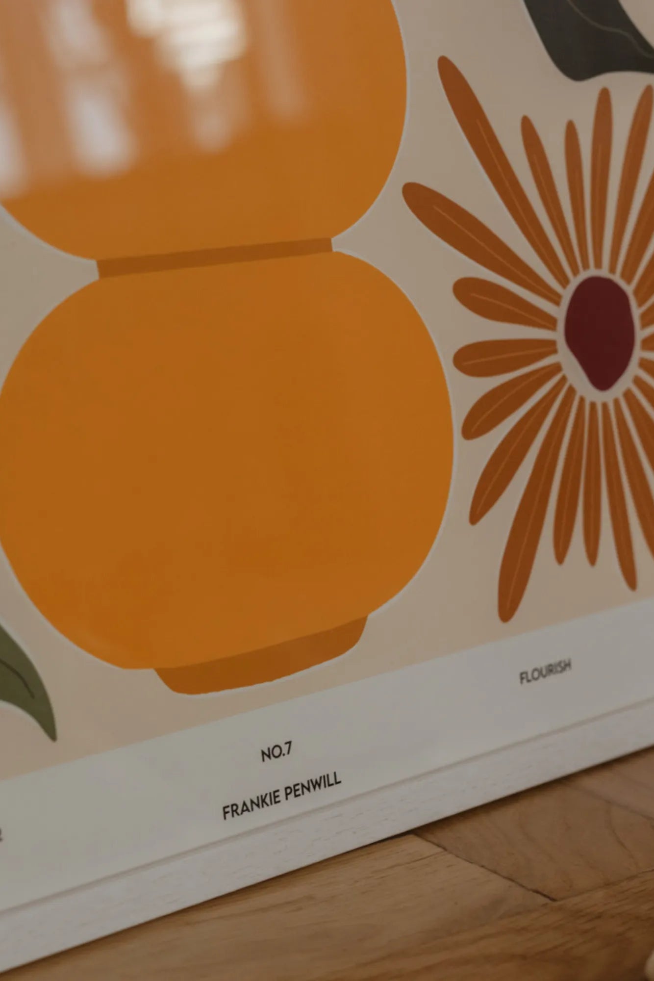 Close-up shot of Flourish product label highlighting its organic and natural ingredients
