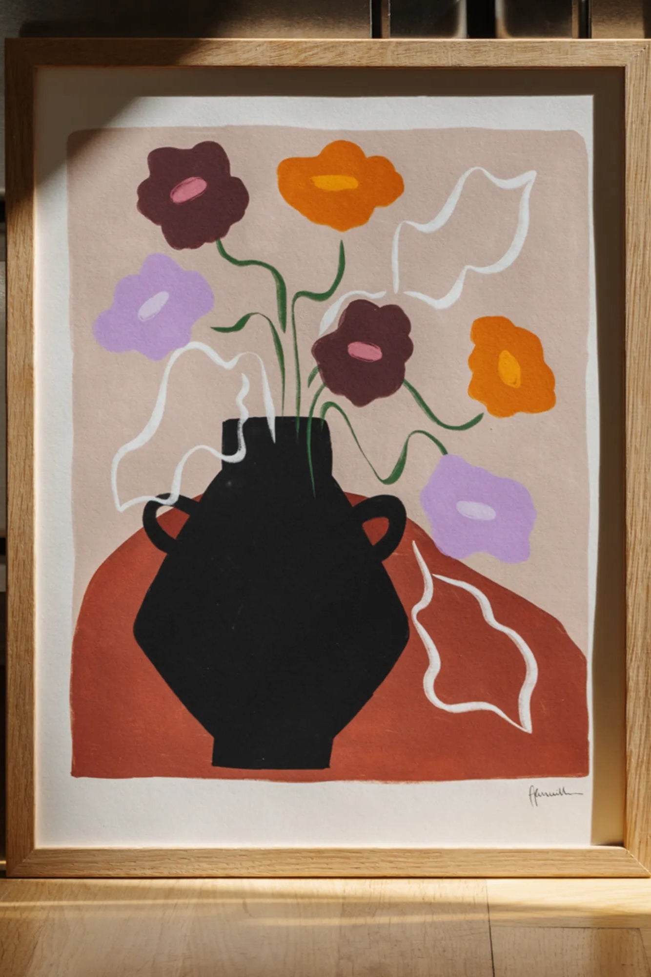 Beautiful cascading petunia plant with colorful flowers in a hanging basket