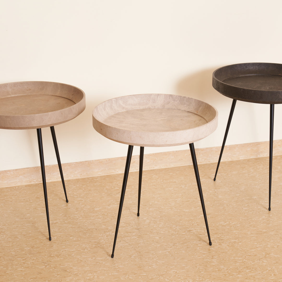 Bowl Table | Wood Waste Grey | M | by Ayush Kasliwal - THAT COOL LIVING