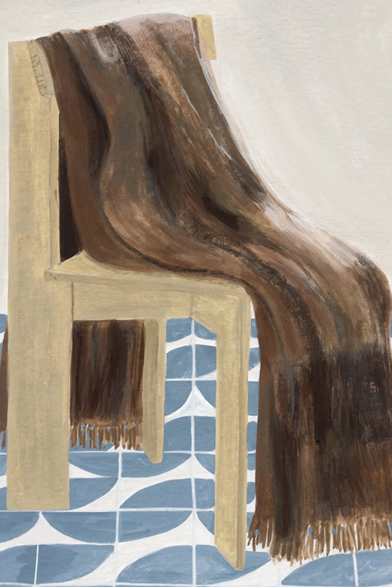 Relaxing reading nook with cozy chair and fluffy white throw blanket