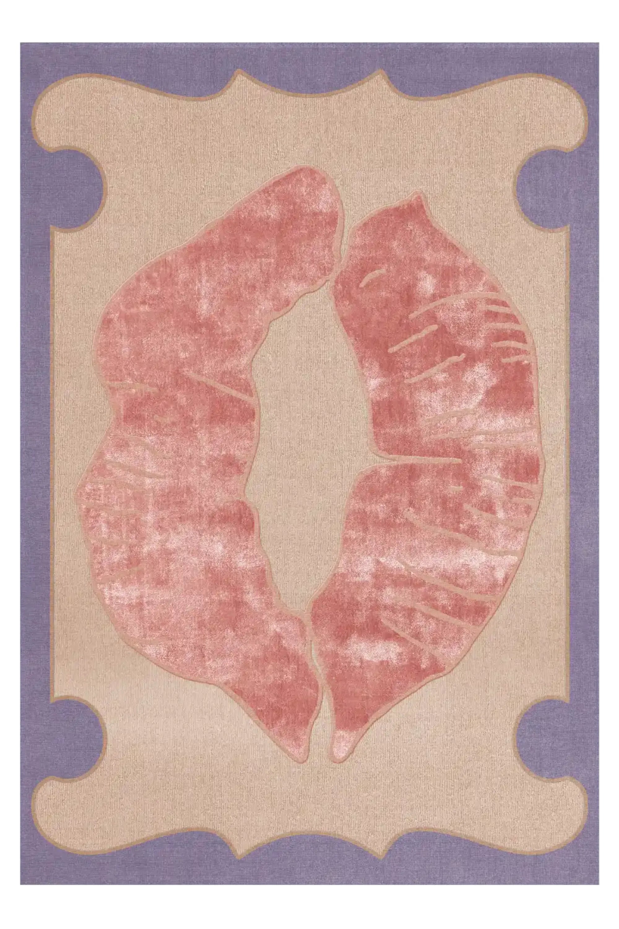 Lips Patterned Wool Rug - THAT COOL LIVING