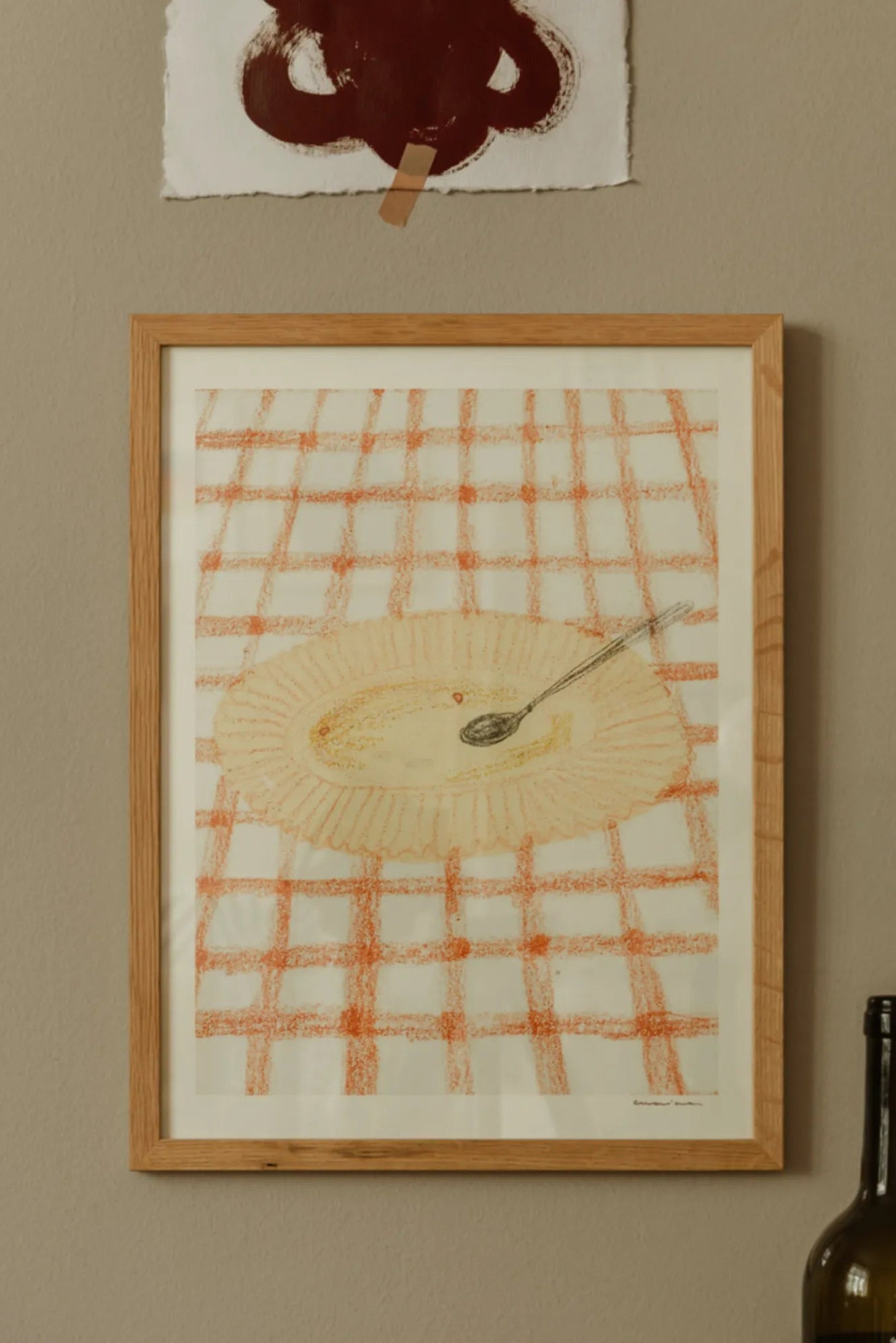 Beautifully glazed, round and deep ceramic plate for tabletop decor