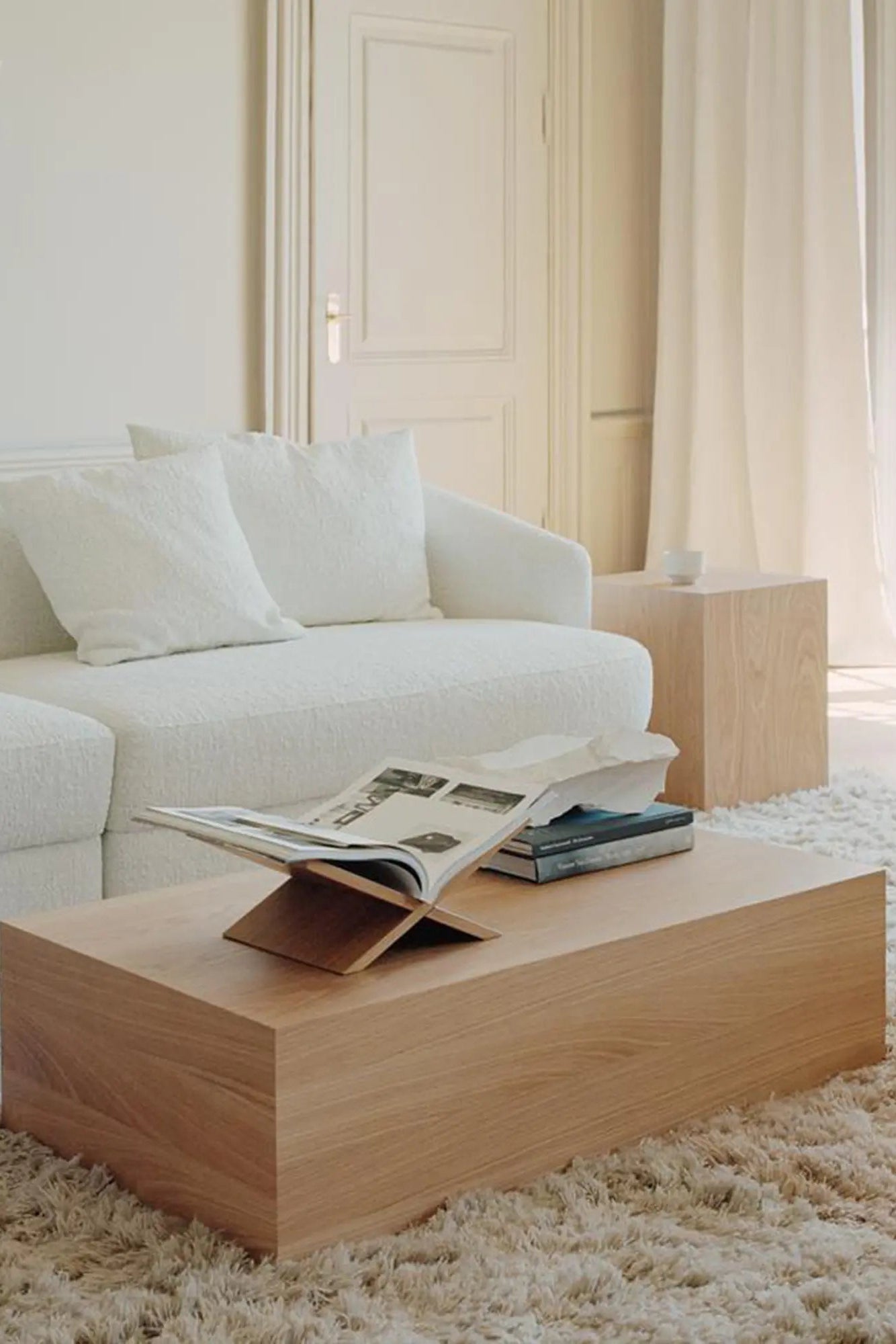 High-quality wooden coffee table with practical drawer for storage