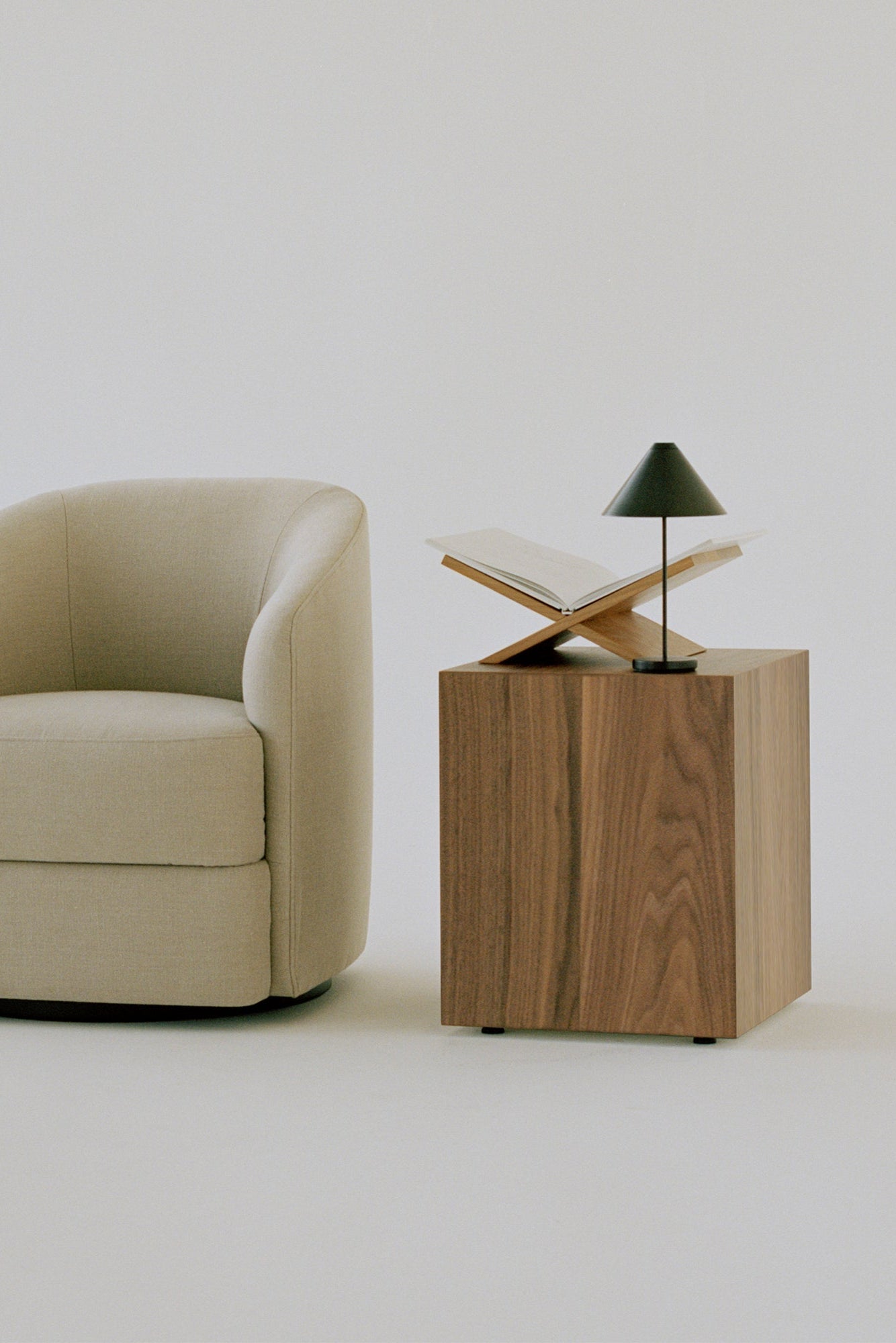 Rectangular side table with two-tier shelves for storage and display