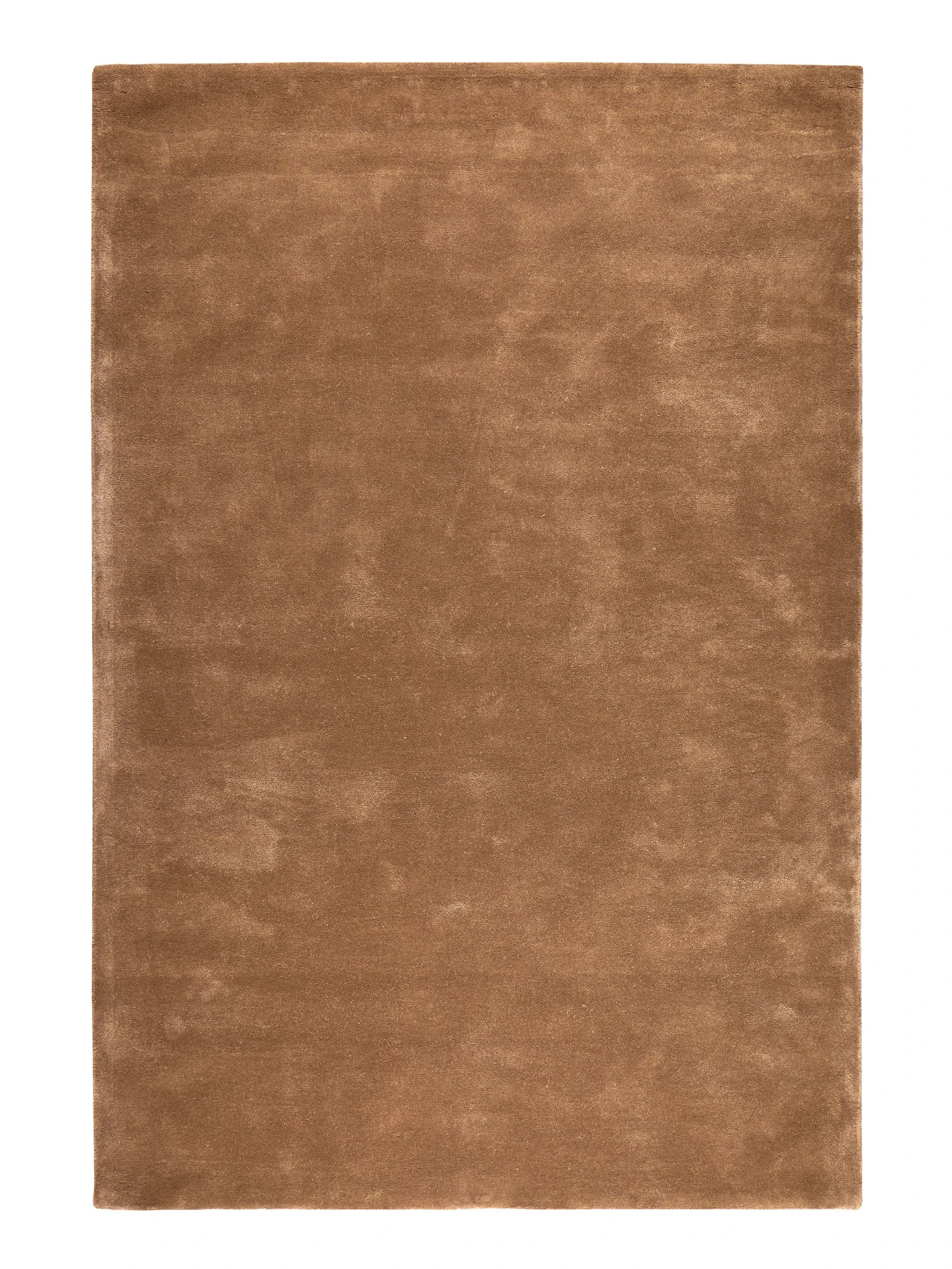 Brown rectangular rug on a white background