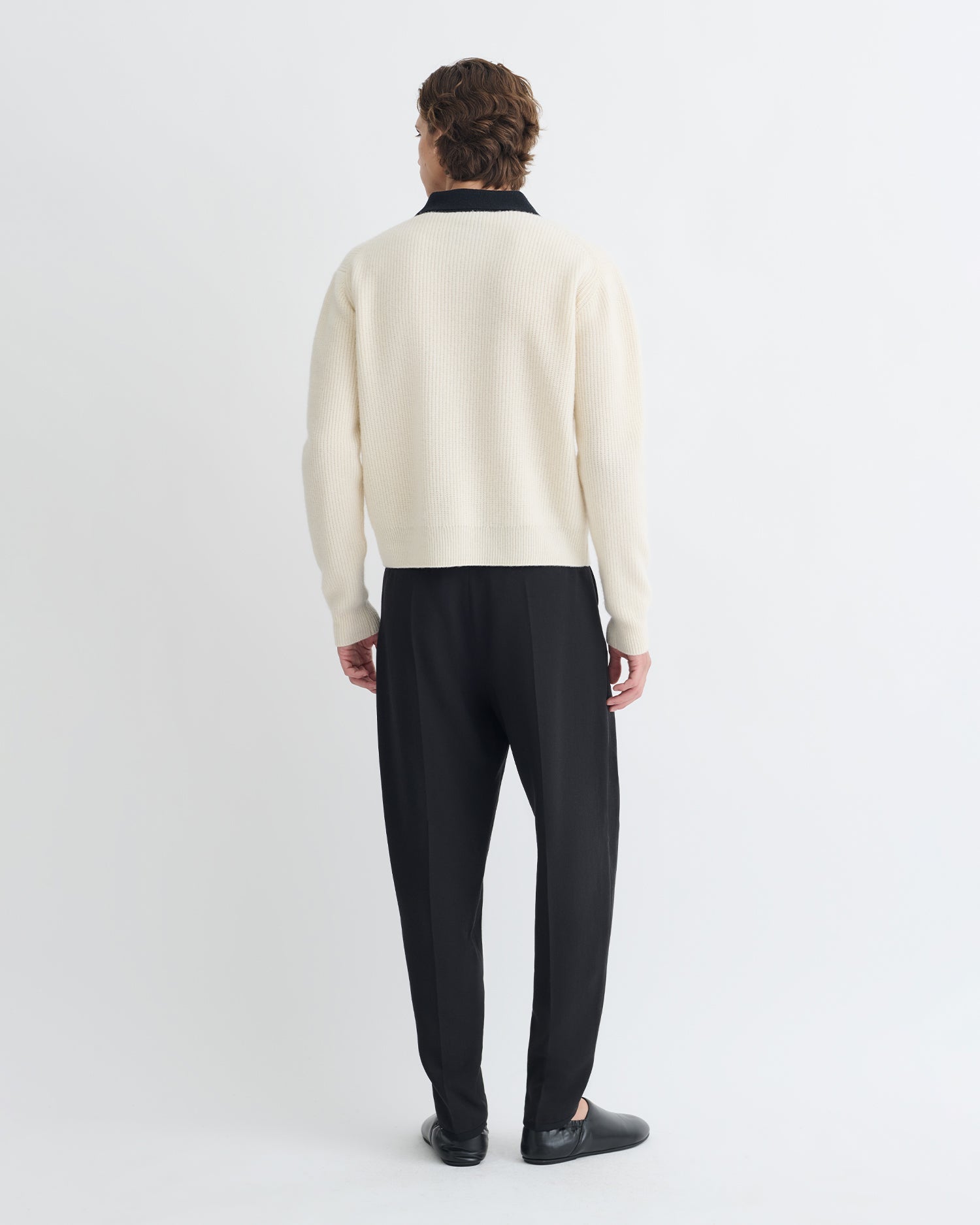 Gregor - Merino and Terry Polo Sweater