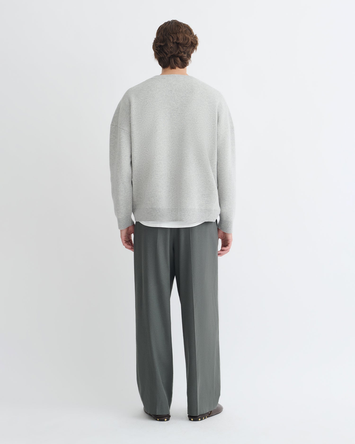 Oswin - Merino and Terry Jacquard Sweater