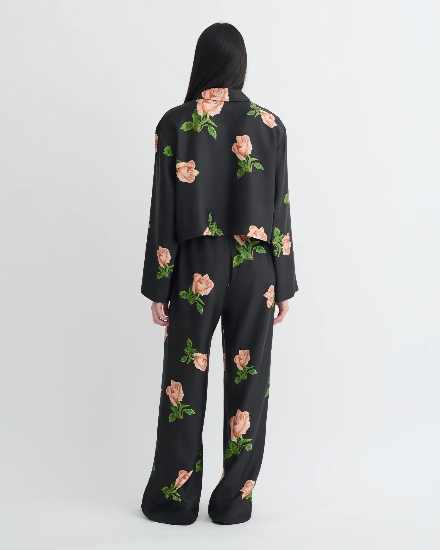Vally - Cropped Silk Twill Shirt