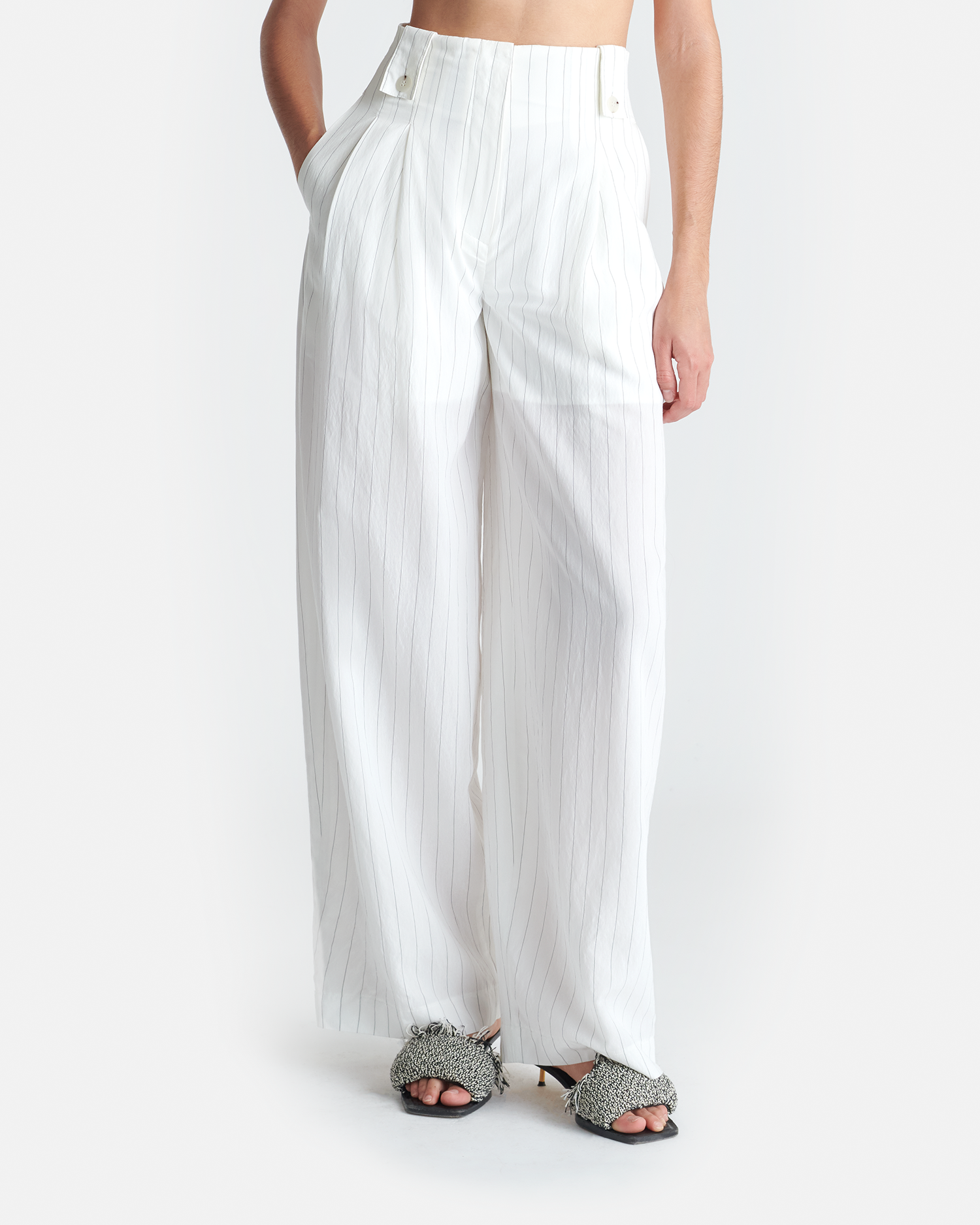 Jenci - Pleated Wide-Leg Pants