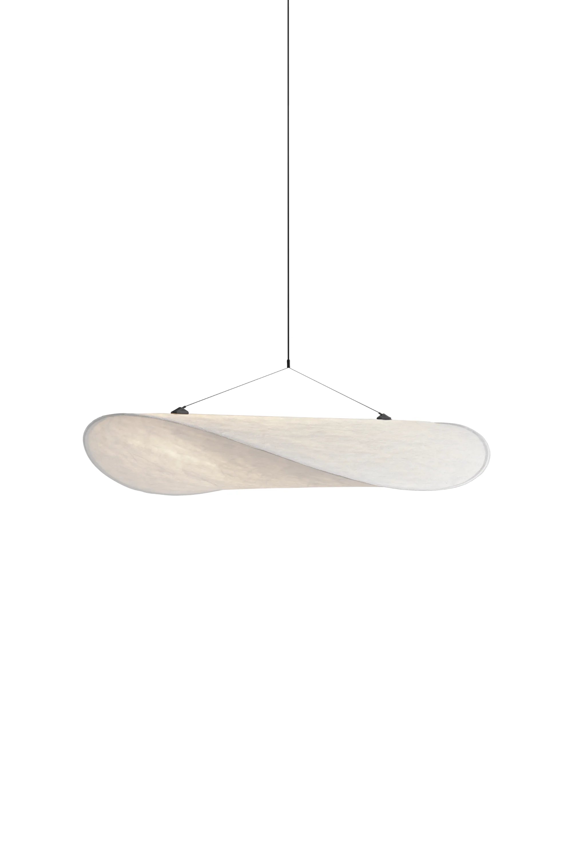 White pendant light on a white background