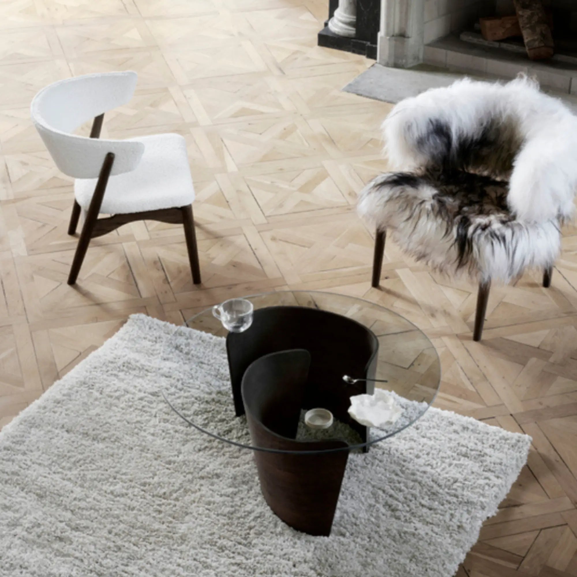 No7 Coffee Table Ø70 in sleek black finish, perfect for modern living spaces