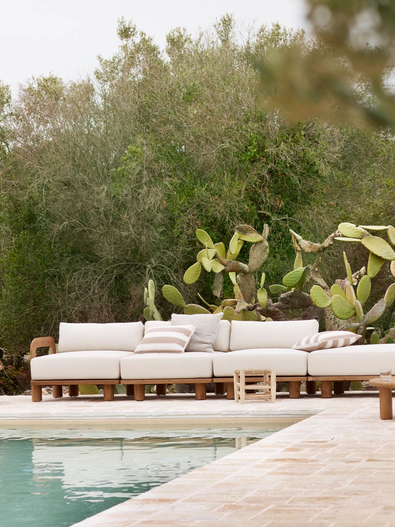 Teak Sofa Chaise Module