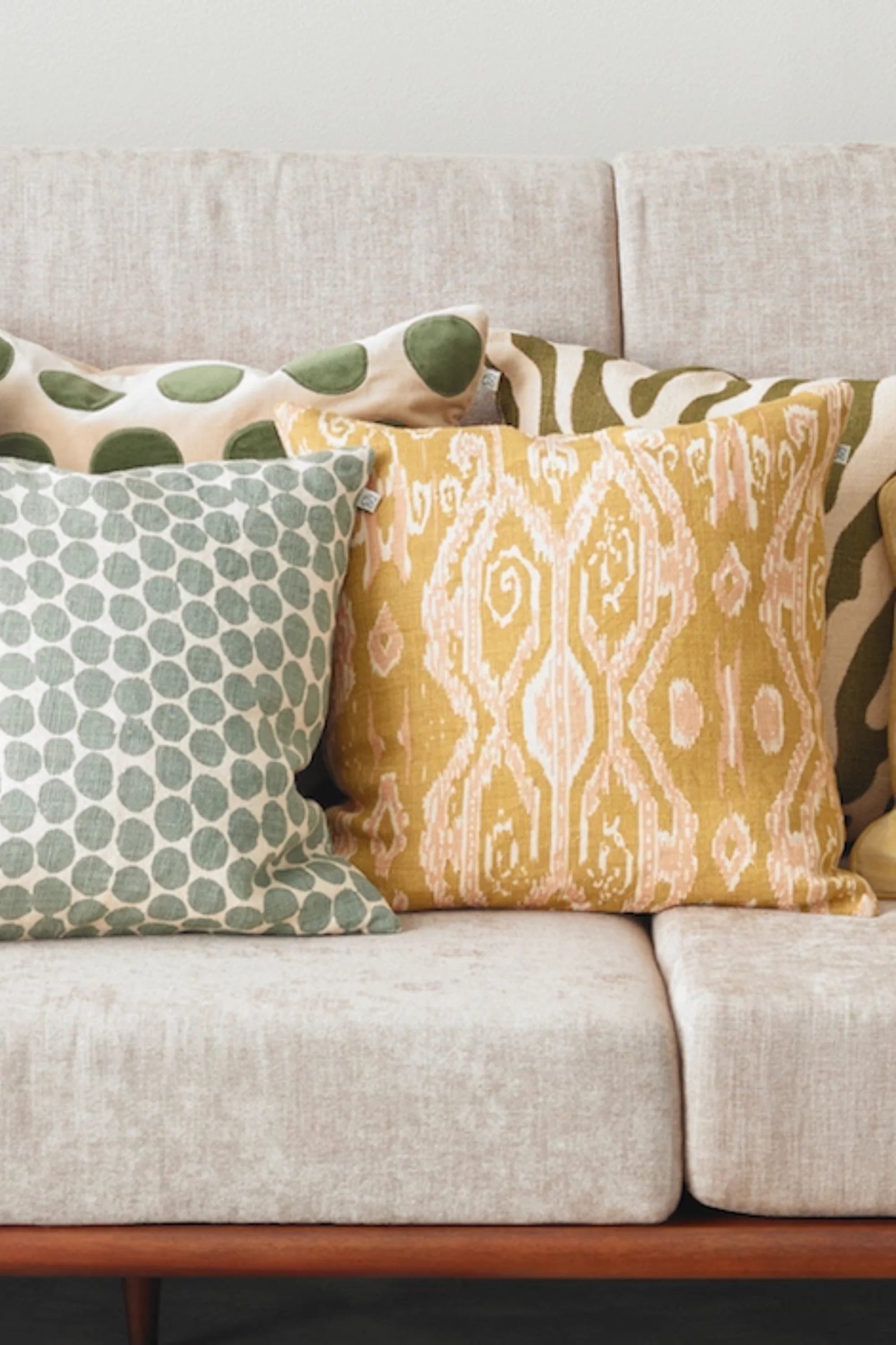 Ikat Madras Throw Pillow