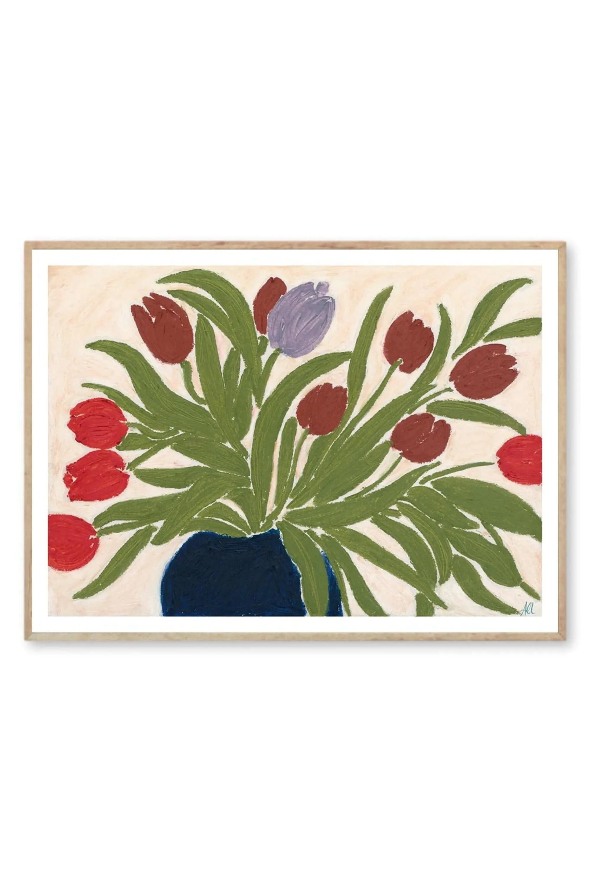 Tulips in a Blue Vase - THAT COOL LIVING