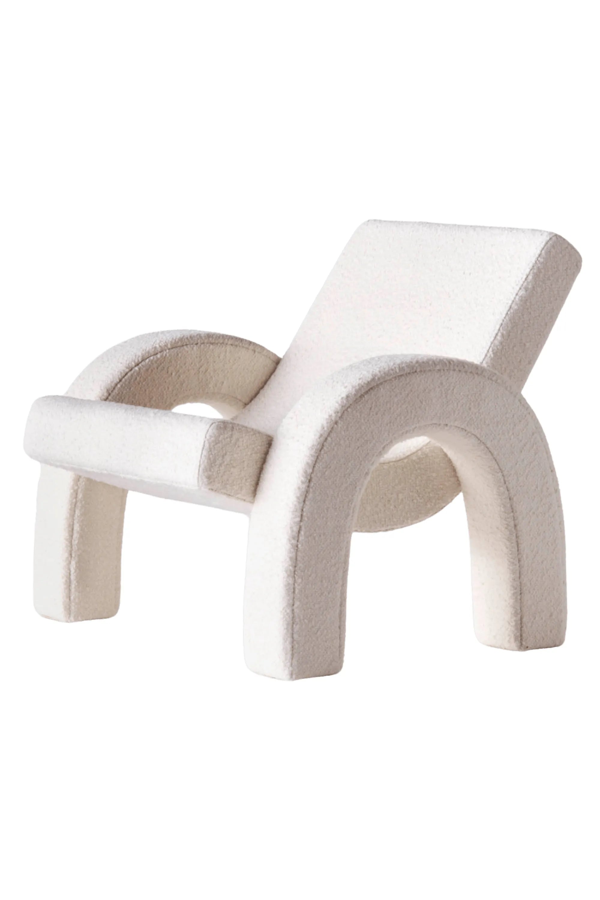 Arco Lounge Chair Boucle White - THAT COOL LIVING