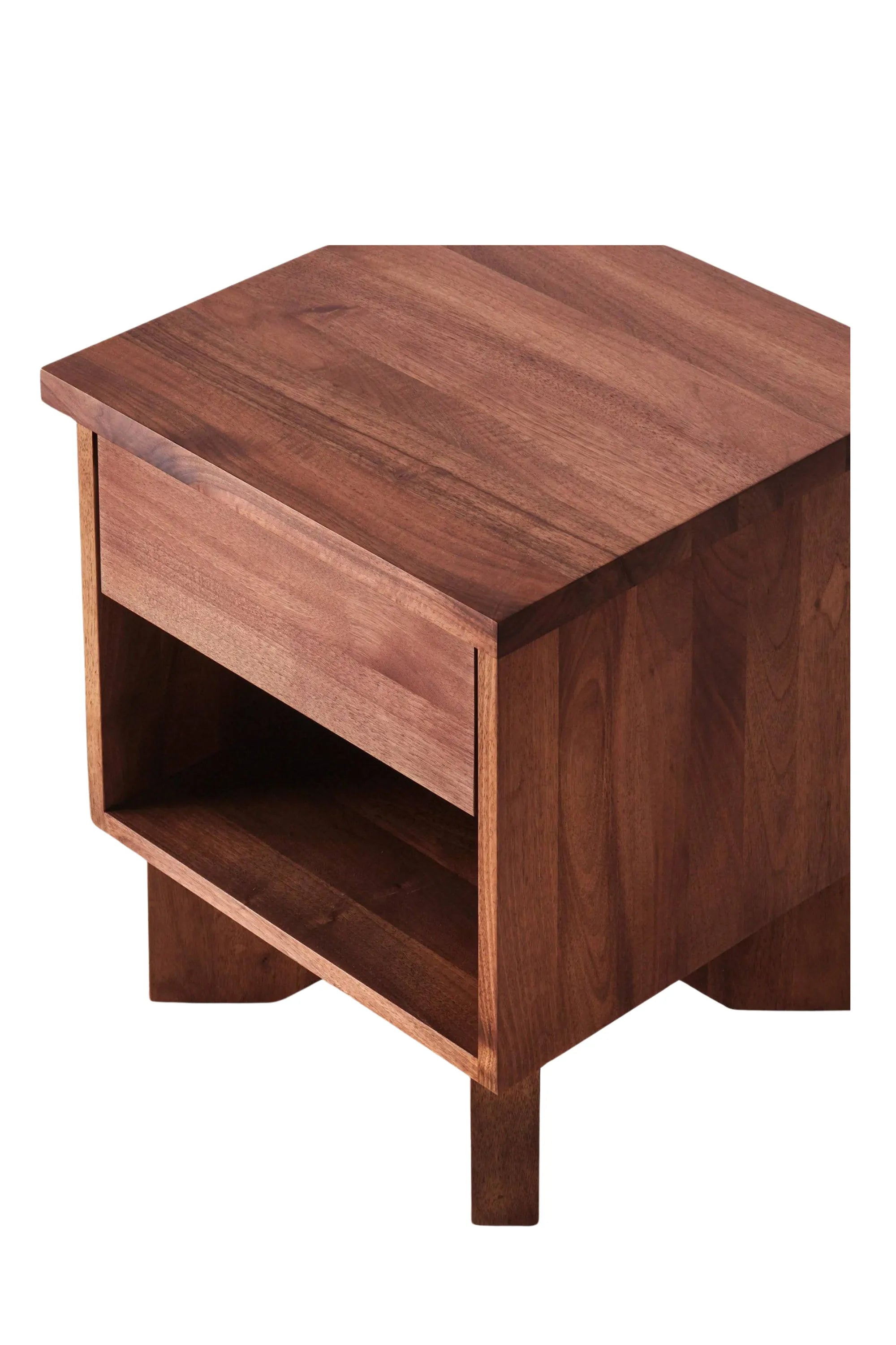 V Bedside Table Walnut - THAT COOL LIVING